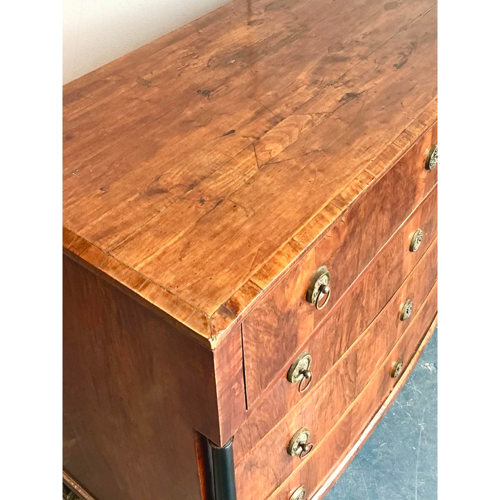 Vintage French Empire Marquetry Secretaire - Back view