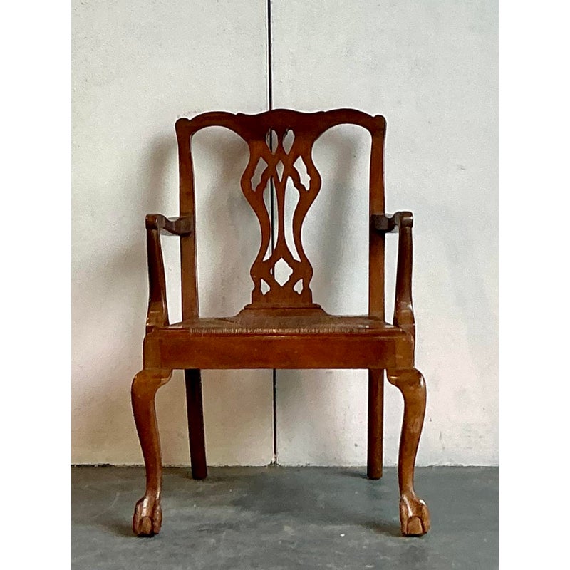 Vintage Regency Paine Furniture Claw and Ball Fireside Chair - Detail view