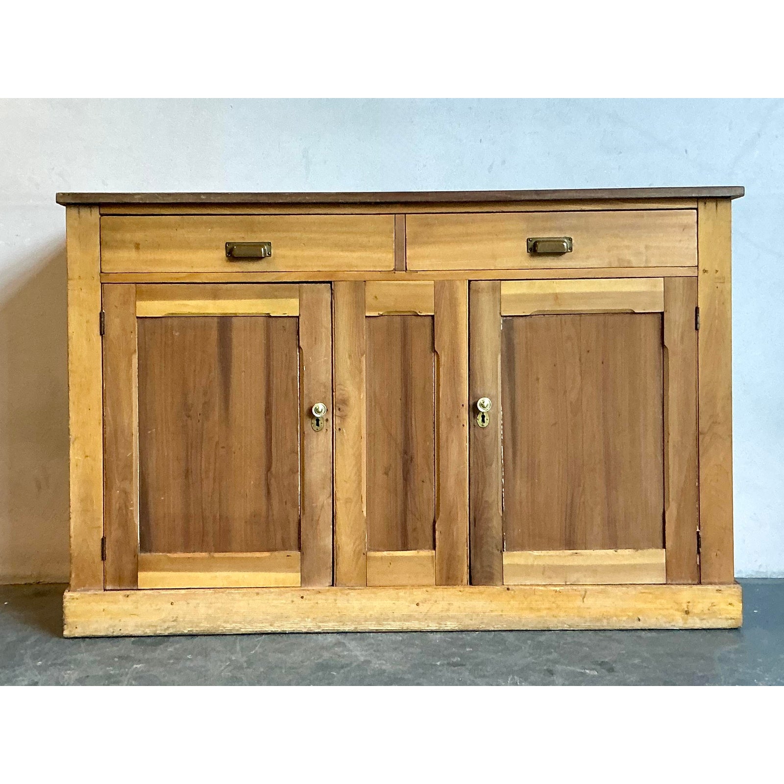 Vintage Boho Pine Sideboard - Back view