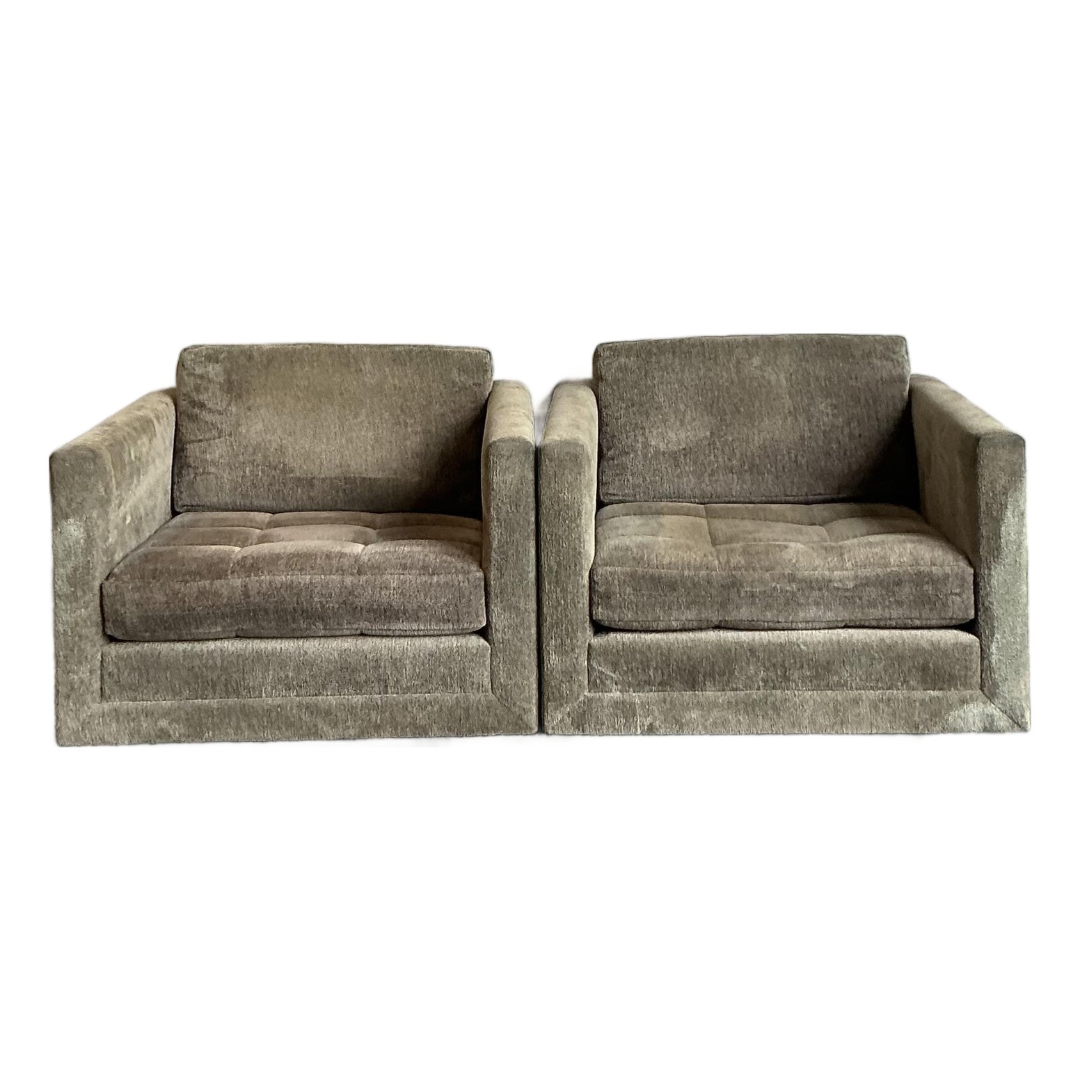 Vintage Boho Harvey Probber Swivel Chairs - A Pair