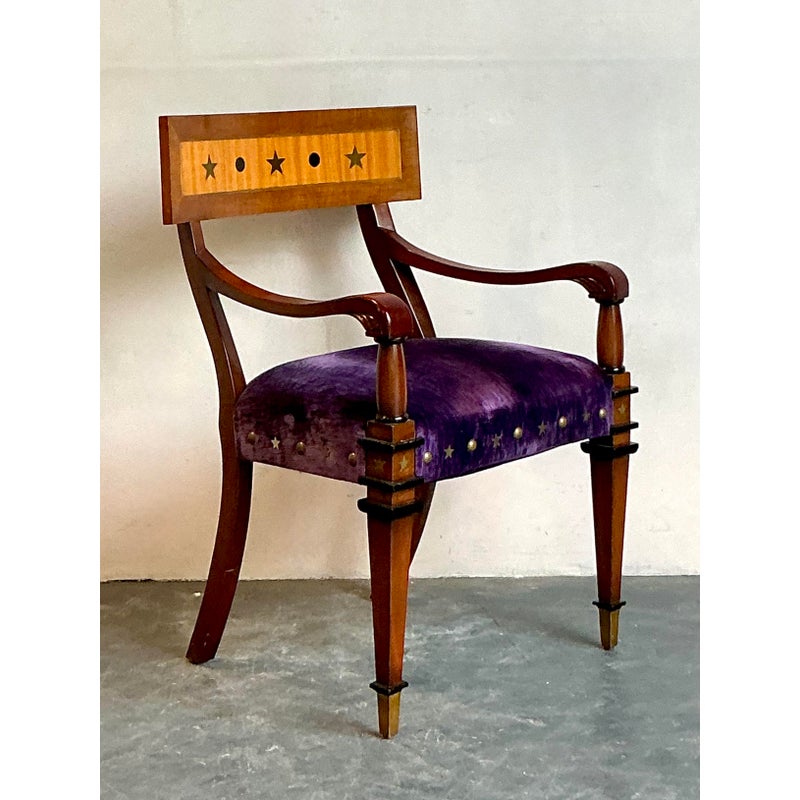 Vintage Regency Goralnik and Buchanan Empire Arm Chair - Top view