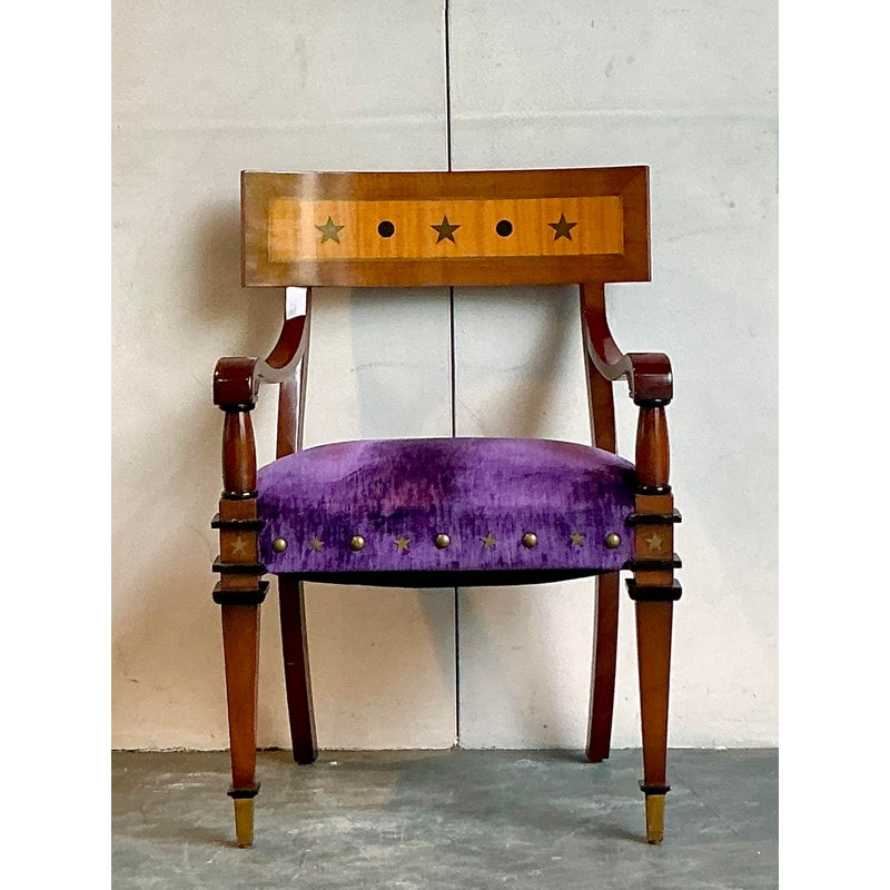 Vintage Regency Goralnik and Buchanan Empire Arm Chair - Detail view