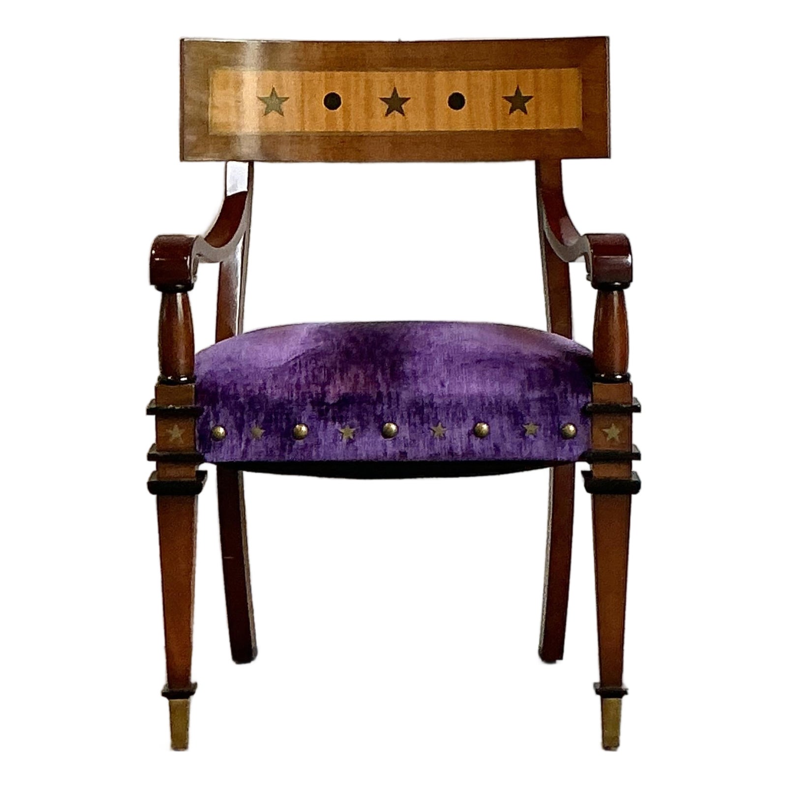 Vintage Regency Goralnik and Buchanan Empire Arm Chair