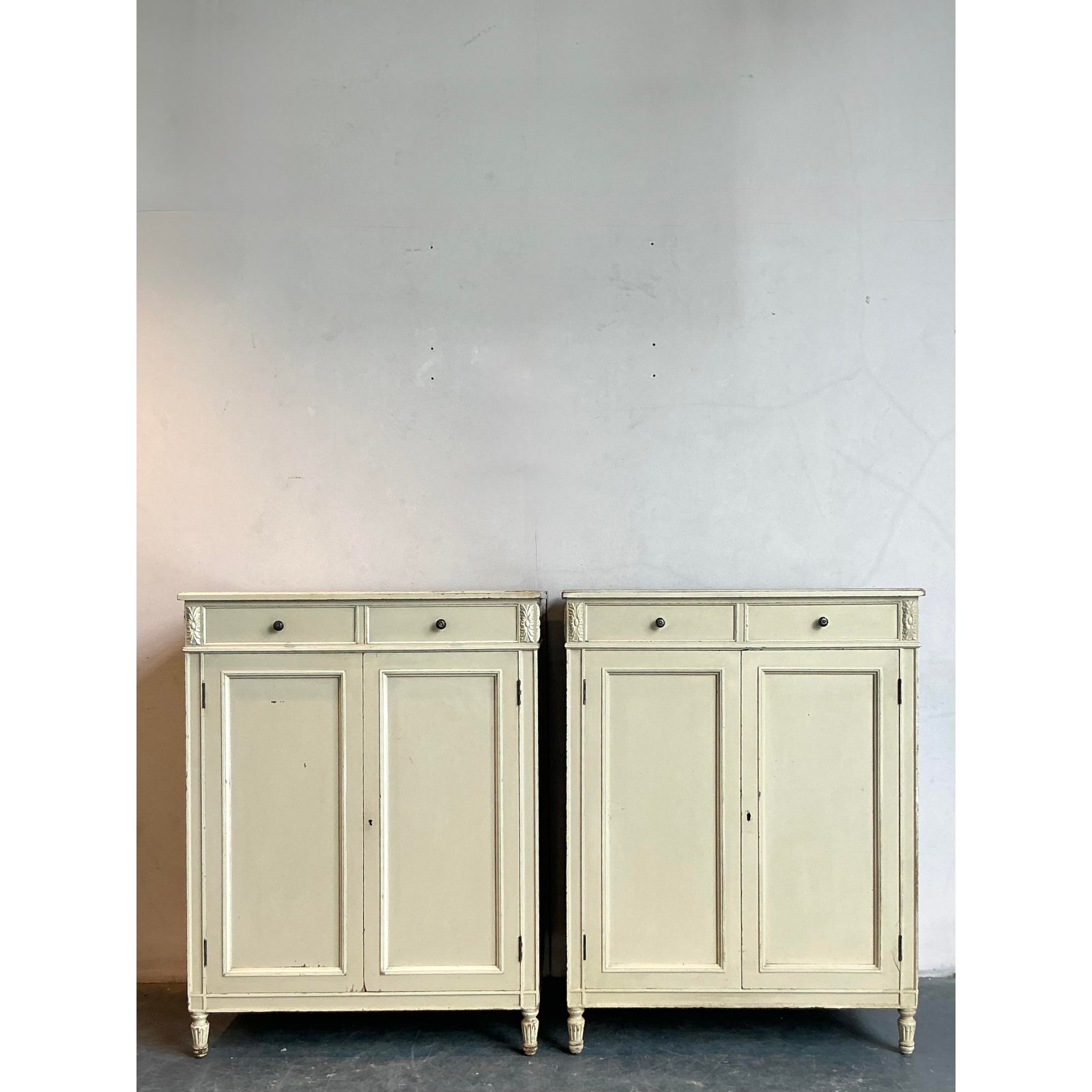 Vintage Regency Irving and Casson Davenport Cabinets - A Pair - Side view