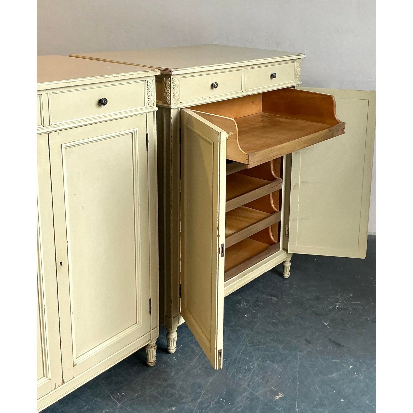 Vintage Regency Irving and Casson Davenport Cabinets - A Pair - Top view
