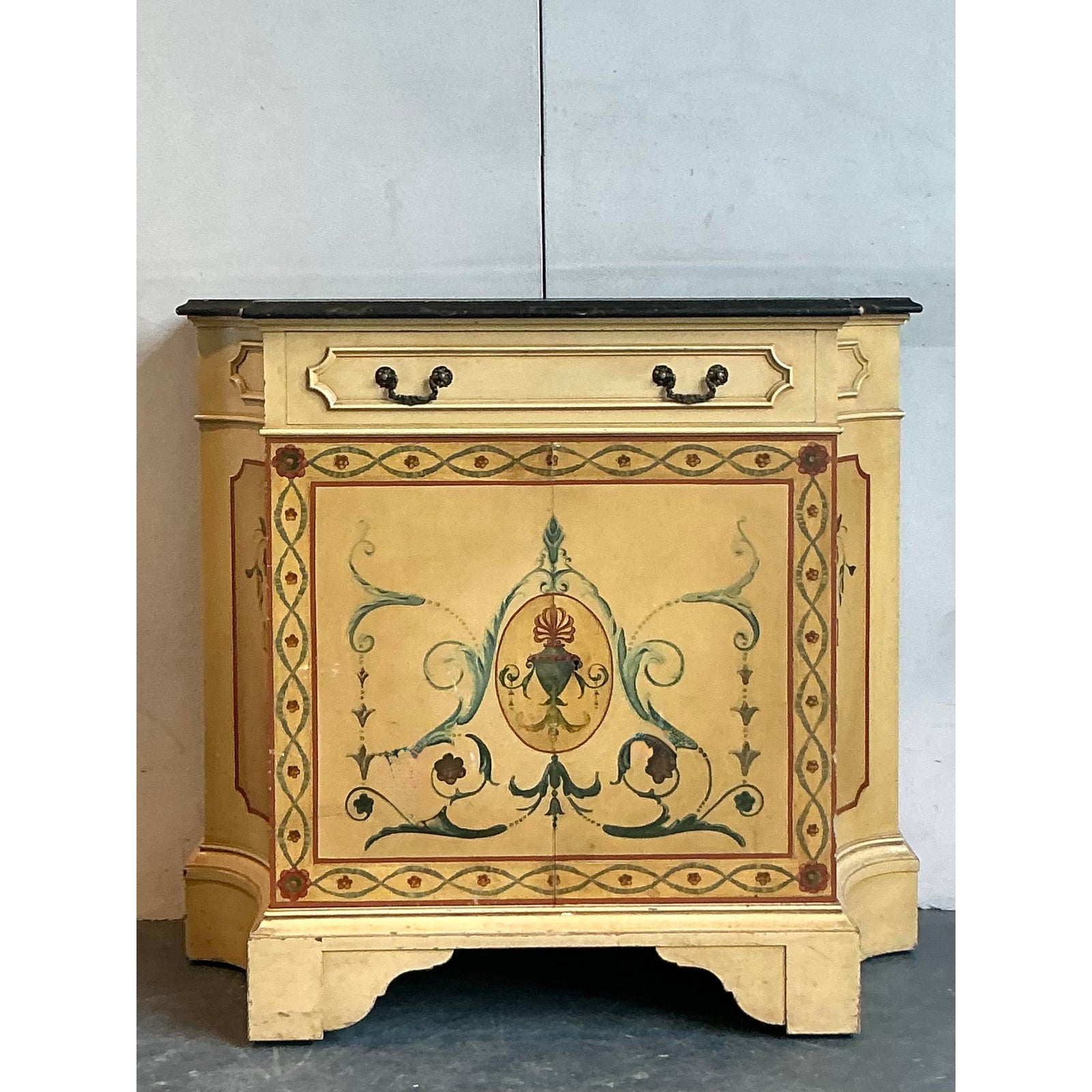 Vintage Boho Irving and Casson Hand Painted Sideboard - Side view
