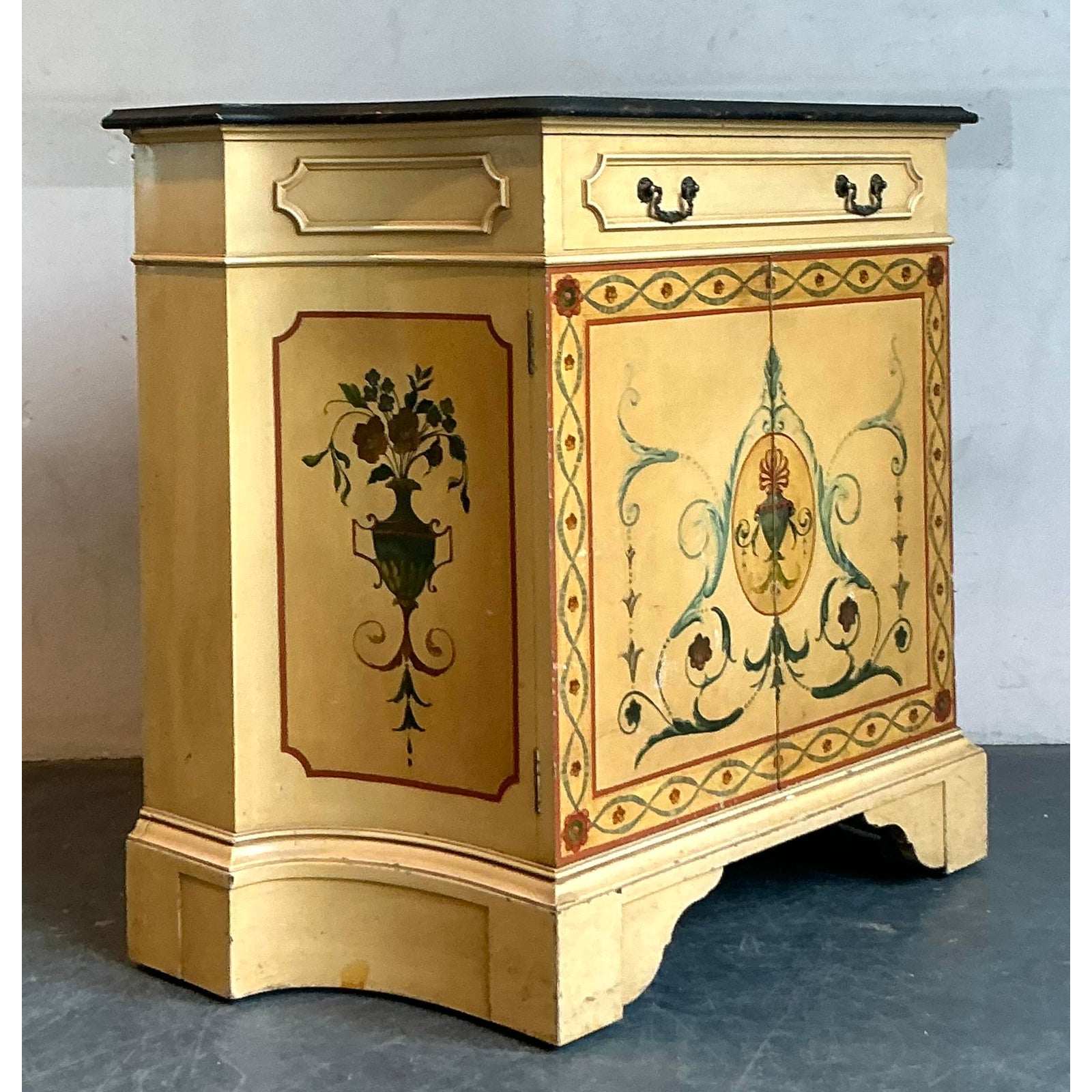 Vintage Boho Irving and Casson Hand Painted Sideboard - Back view