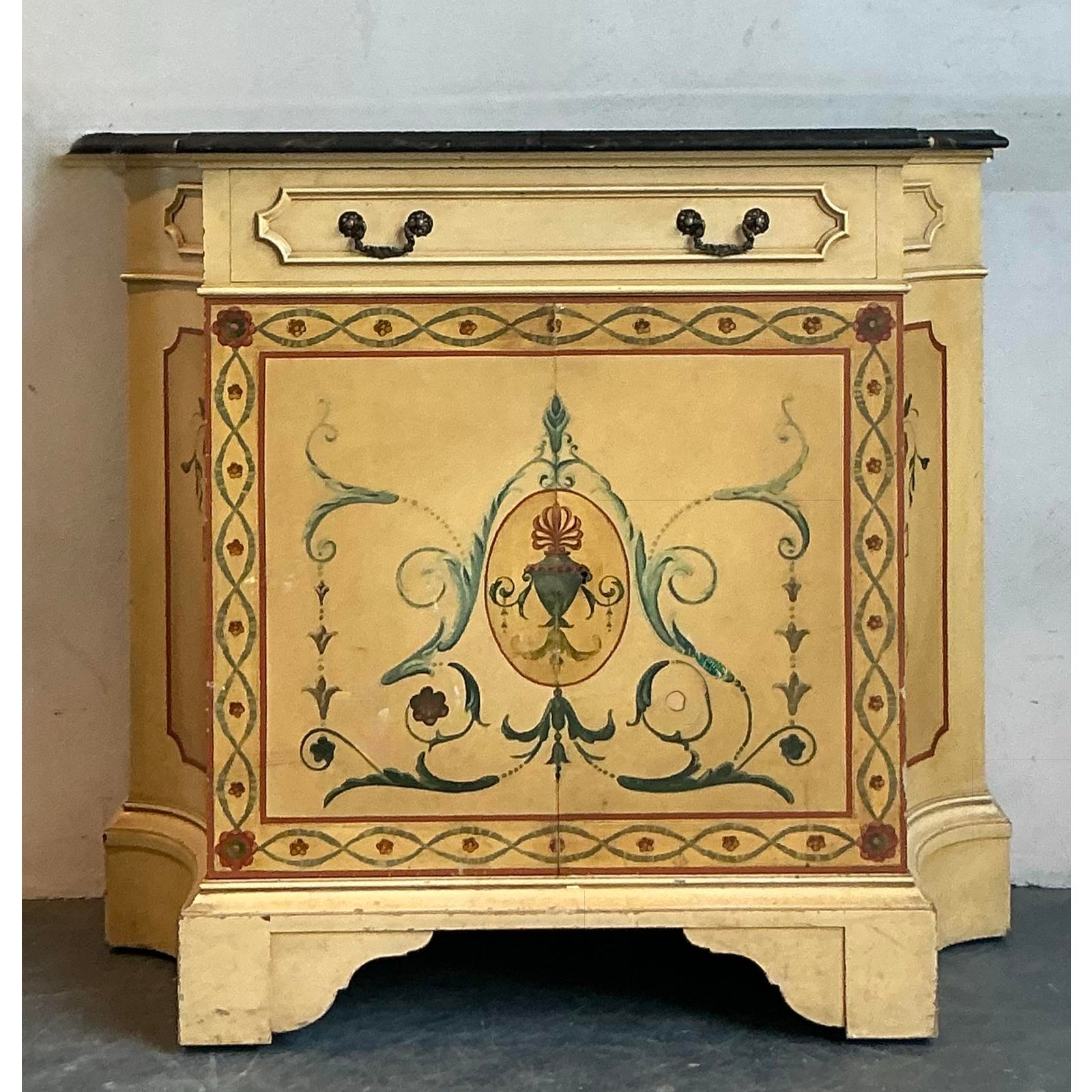 Vintage Boho Irving and Casson Hand Painted Sideboard - Detail view