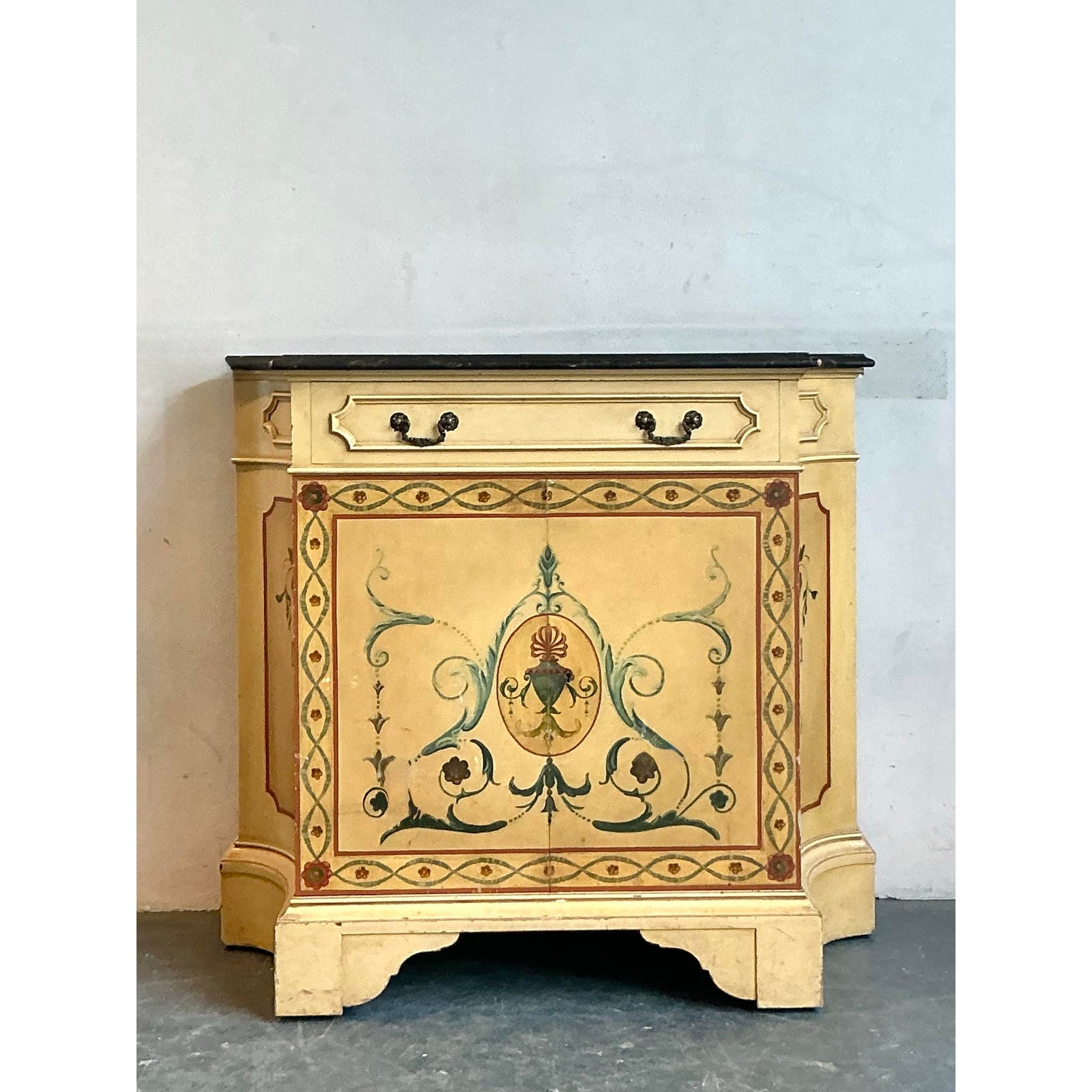 Vintage Boho Irving and Casson Hand Painted Sideboard - Top view