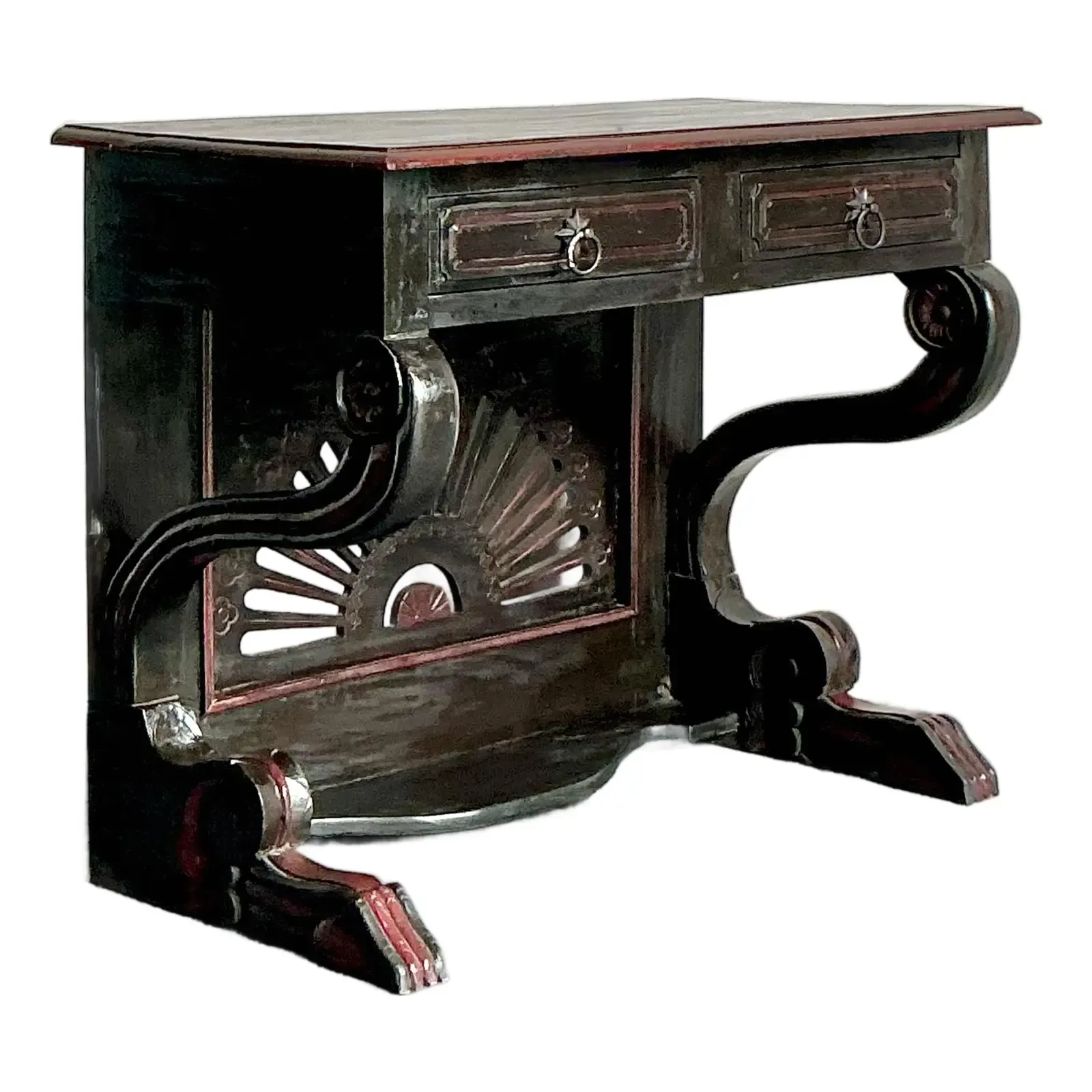 Vintage Boho Reclaimed Wood Console Table