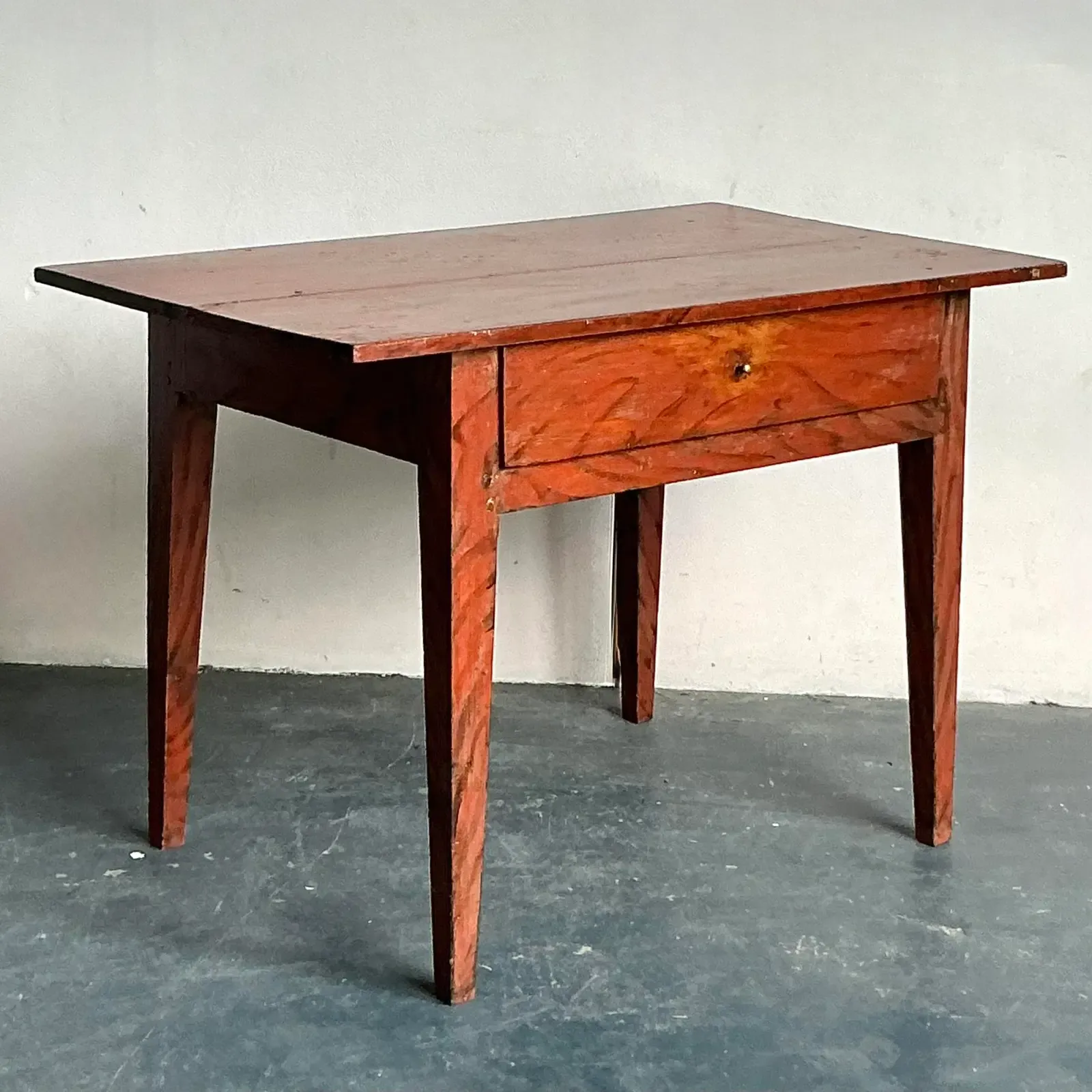Vintage Boho Reclaimed Wood Console Table - Detail view