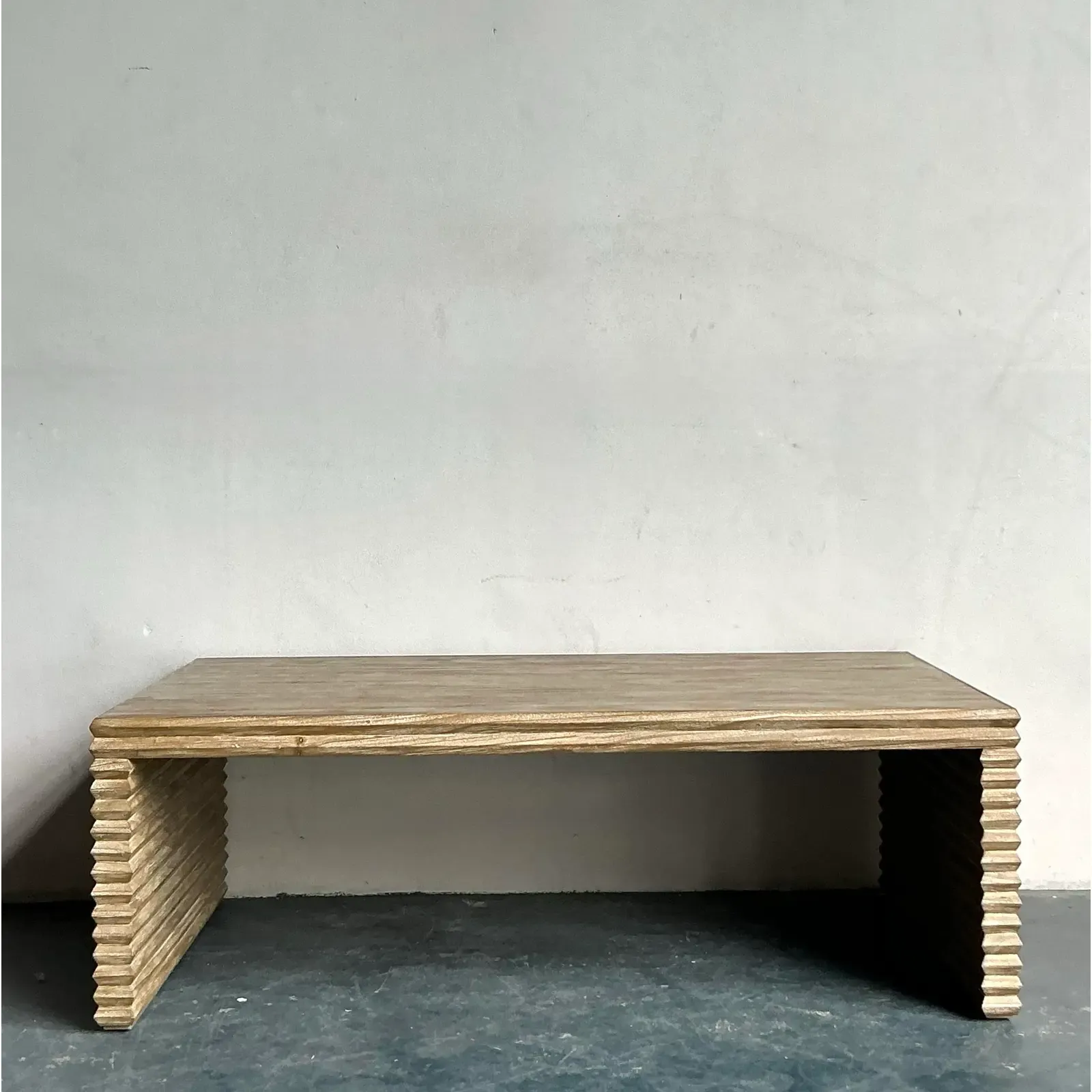 Vintage Boho Mr Brown London “Belmont” Coffee Table - Side view