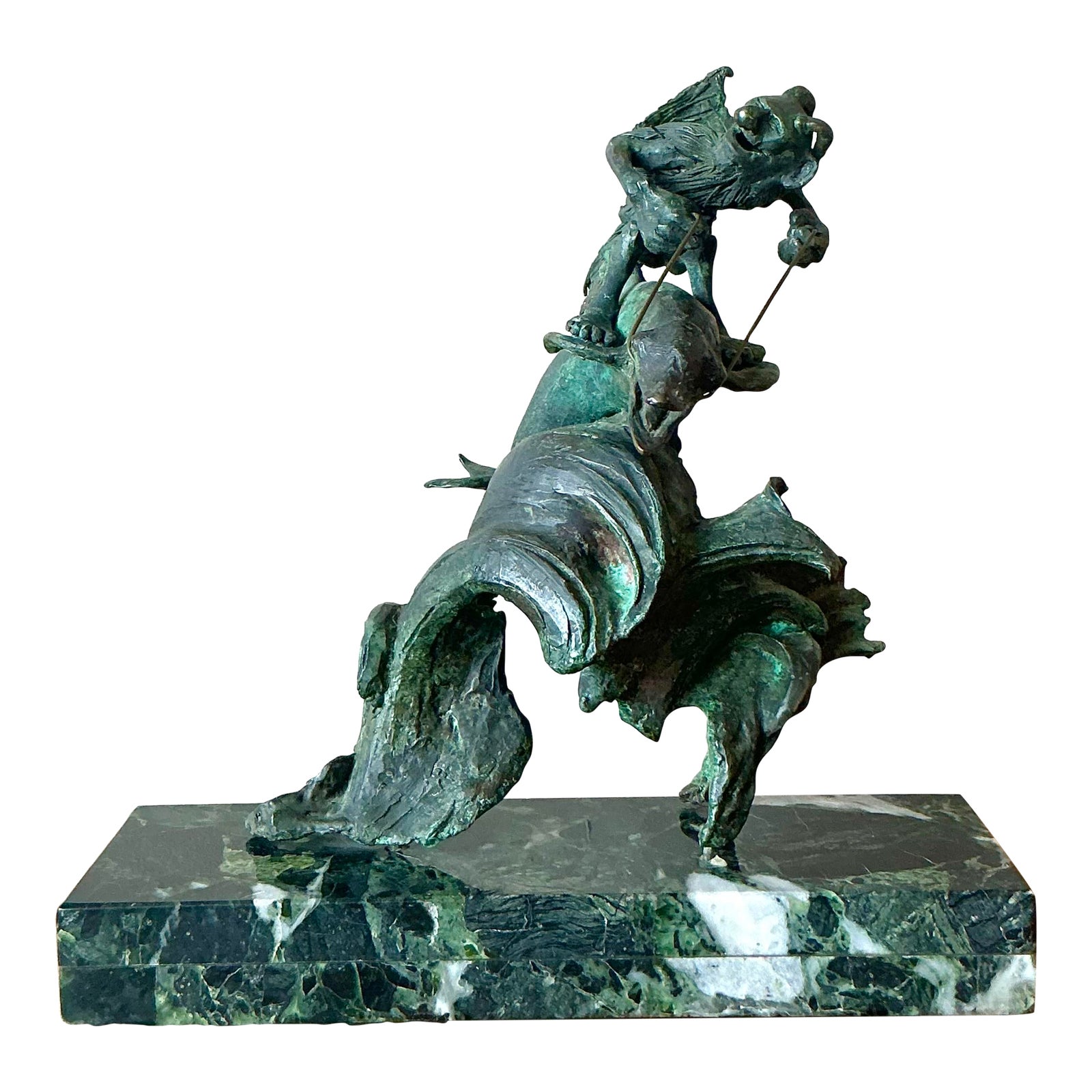 Vintage Boho Surrealist Bronze Sculpture