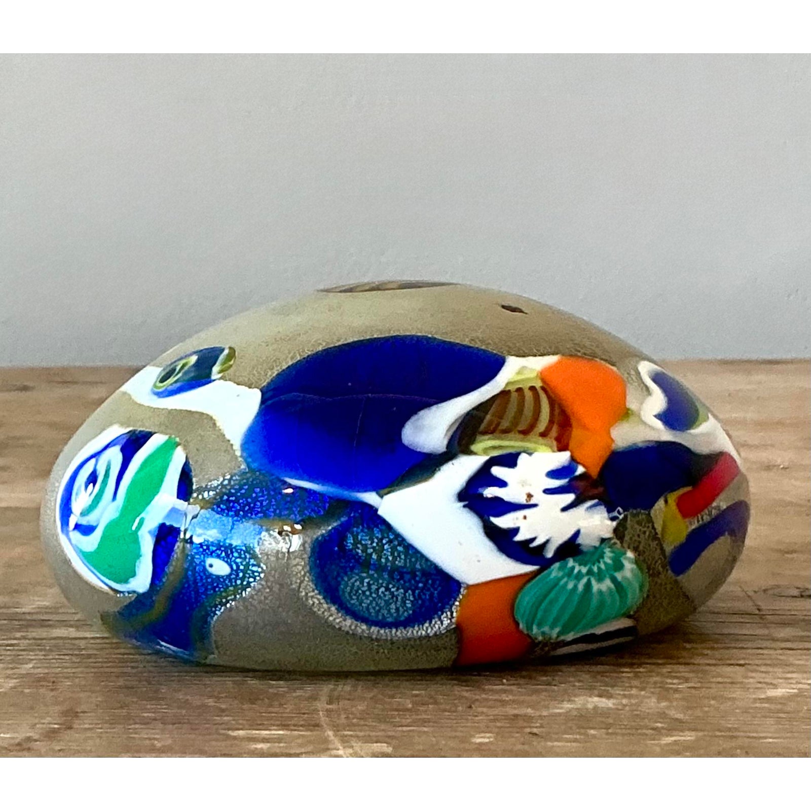 Vintage Italian Murano Glass Paperweight - Side view