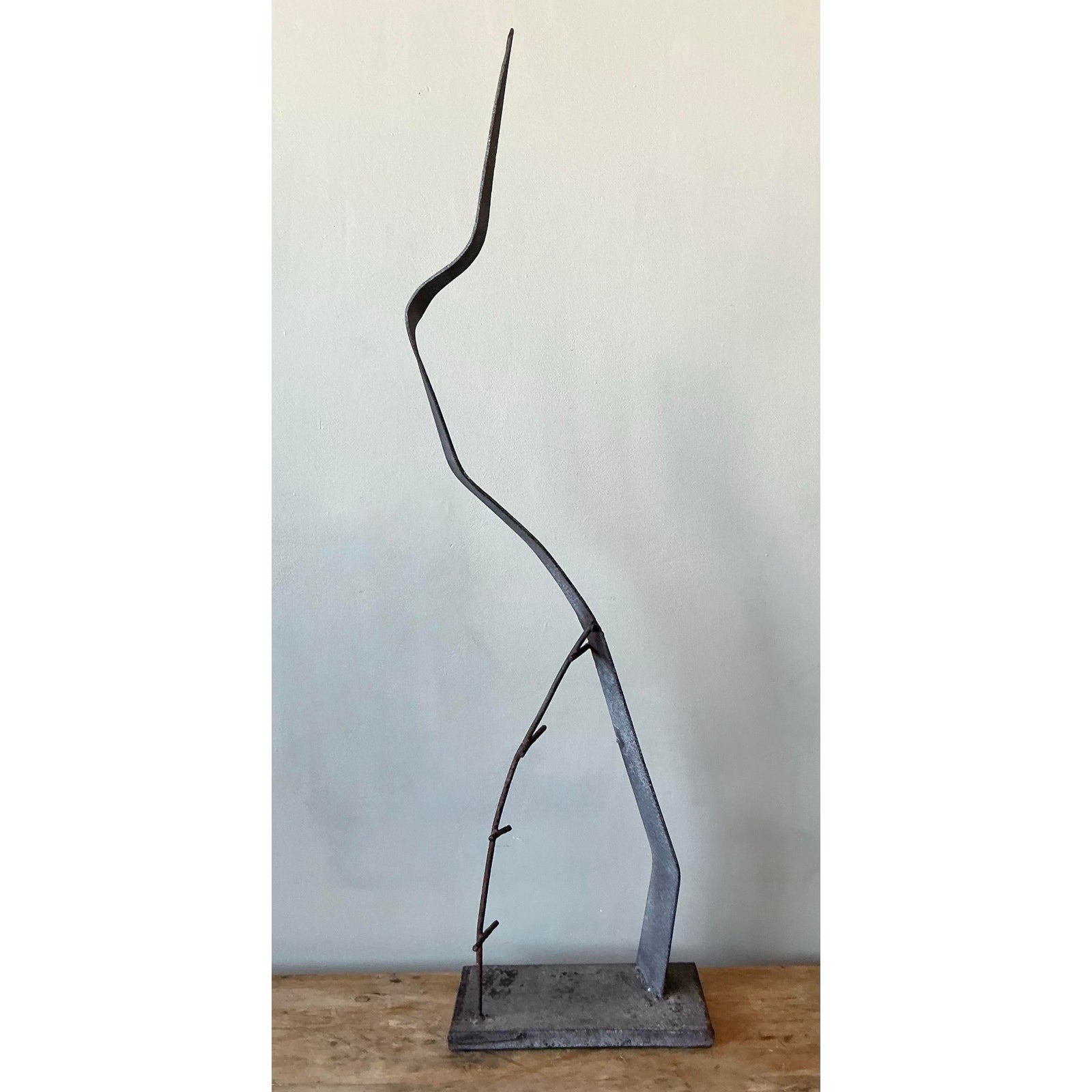 Vintage MCM Brutalist Abstract Sculpture - Back view