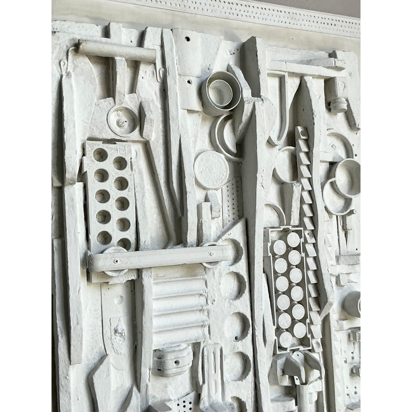 Vintage Boho Found Object Wall Sculpture - Top view