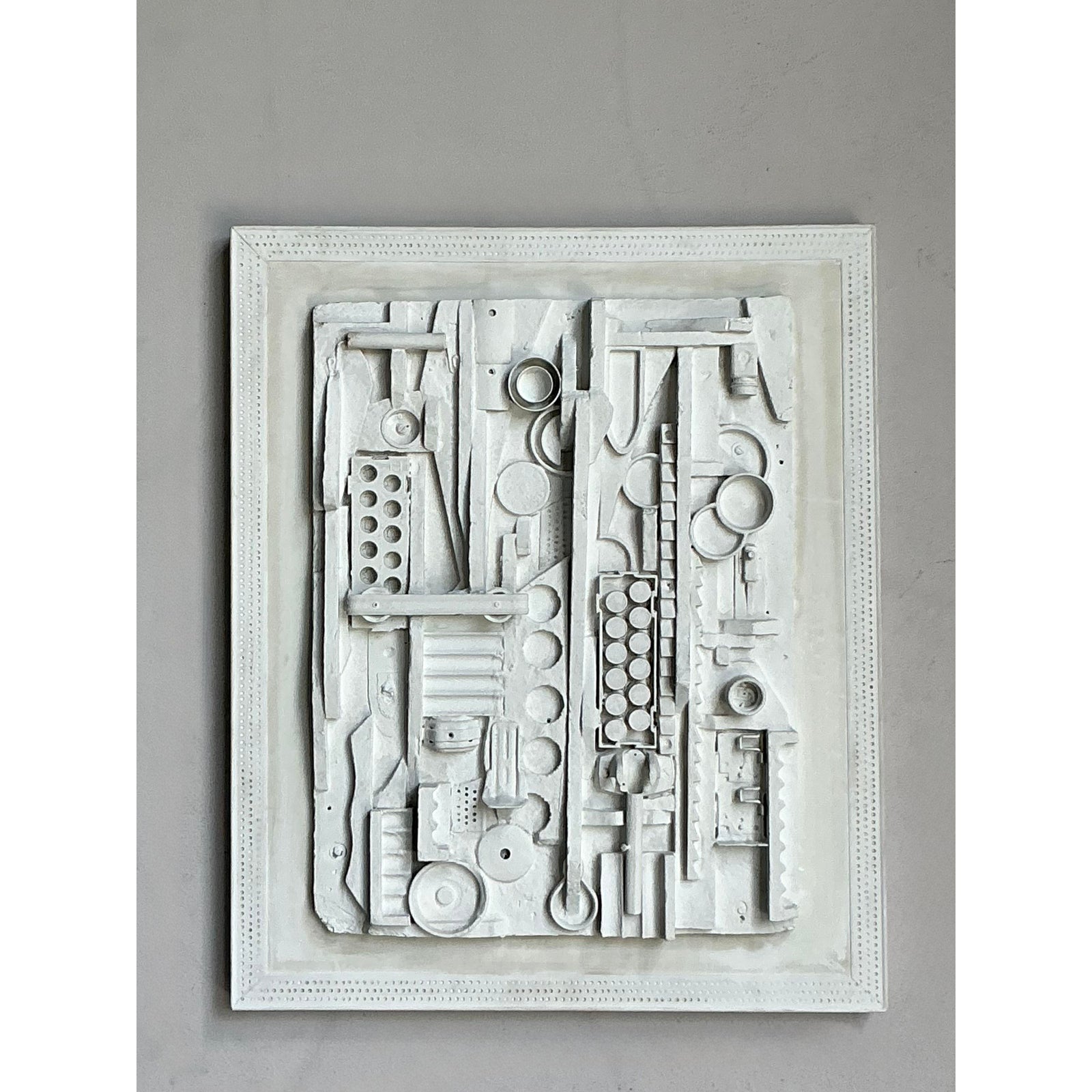 Vintage Boho Found Object Wall Sculpture - Side view