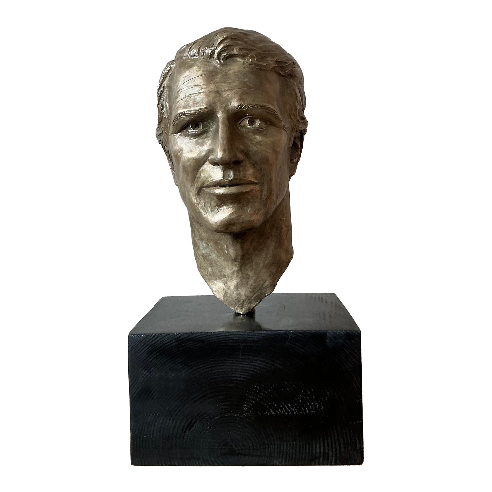 Vintage Boho Original Cast Bronze Bust of Paul Newman
