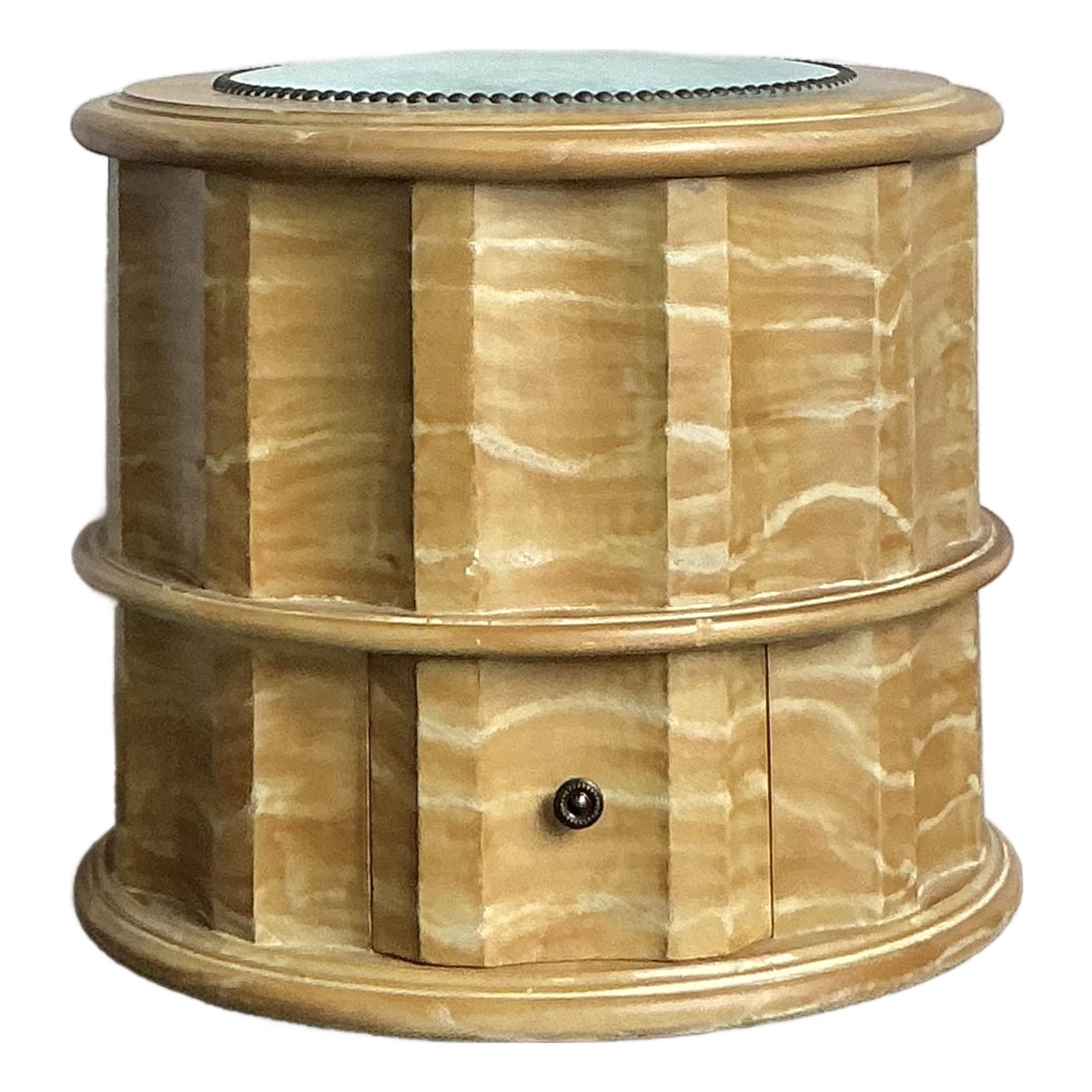 Vintage Regency Hand Painted Column Low Stool