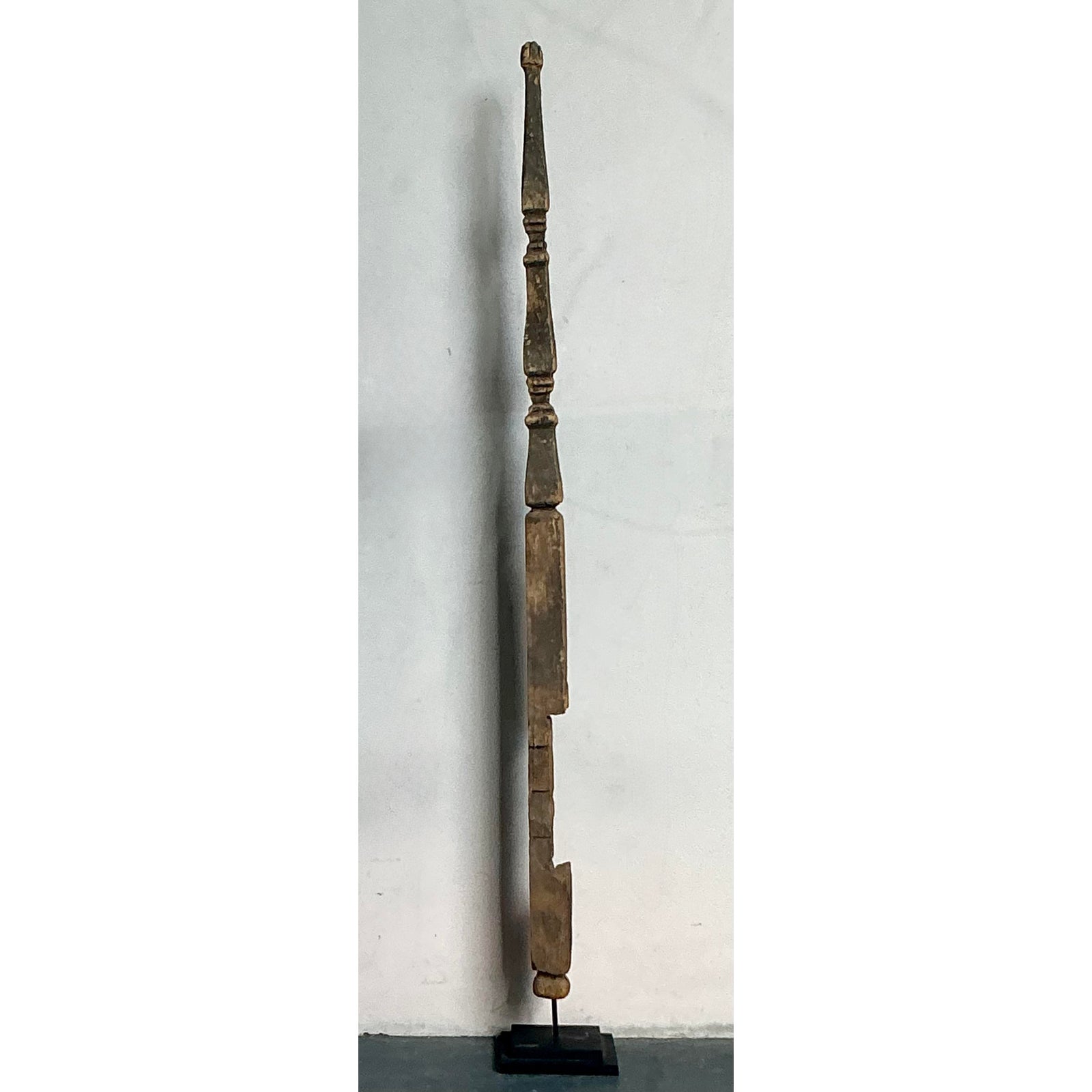 Vintage Boho Rustic Wood Totem - Side view
