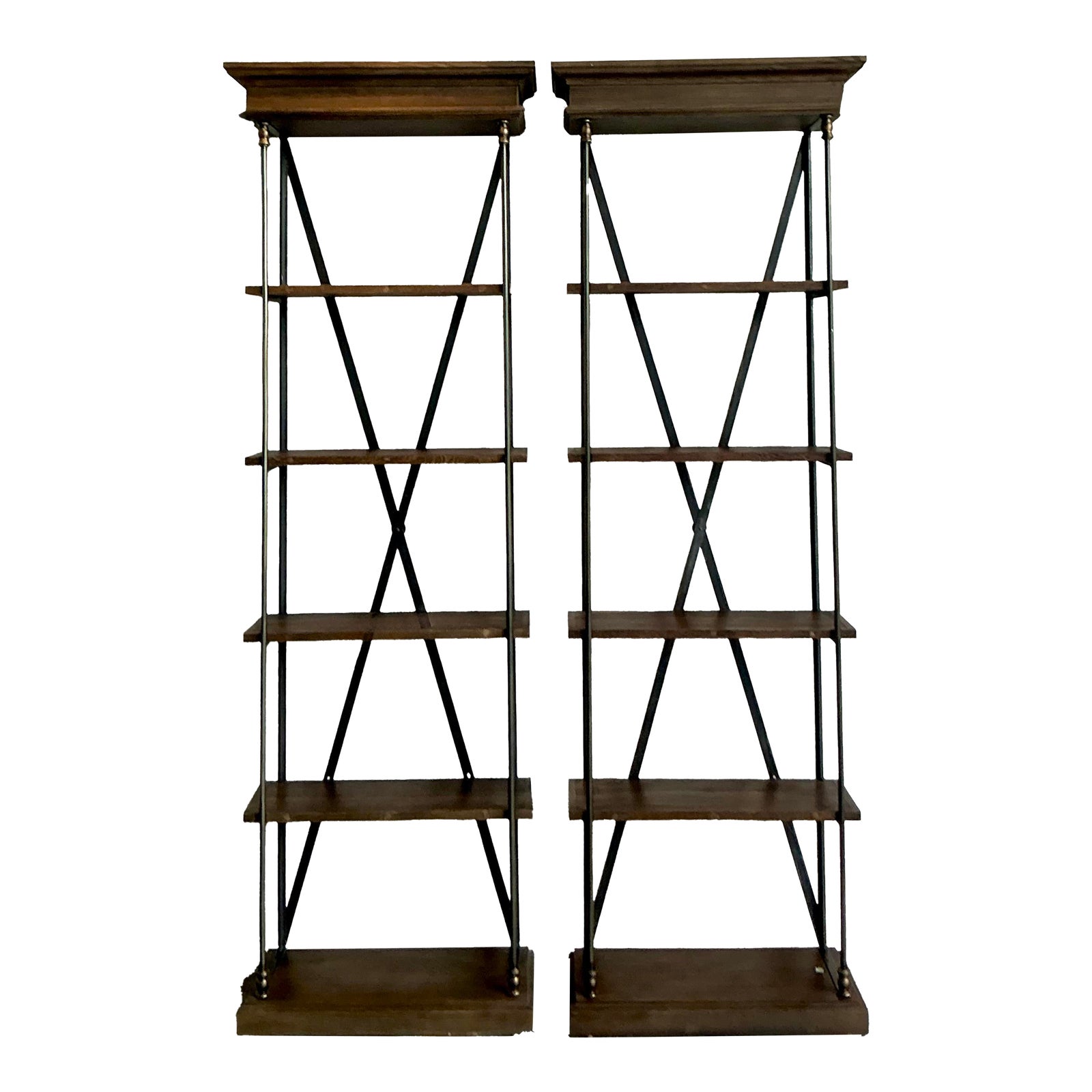 Vintage Regency Monumental Etagere - A Pair