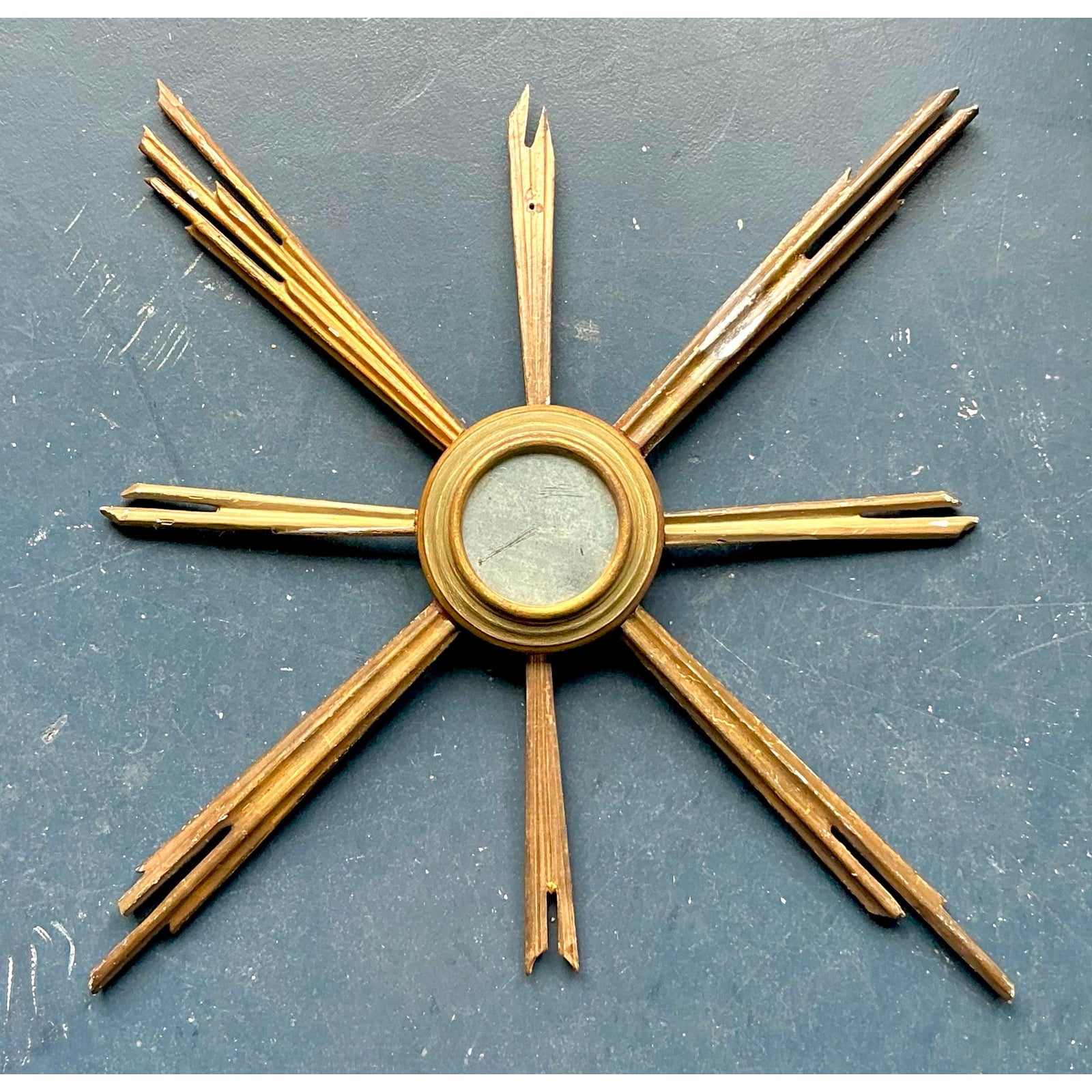 Vintage Regency Gilt Starburst Mirror - Side view