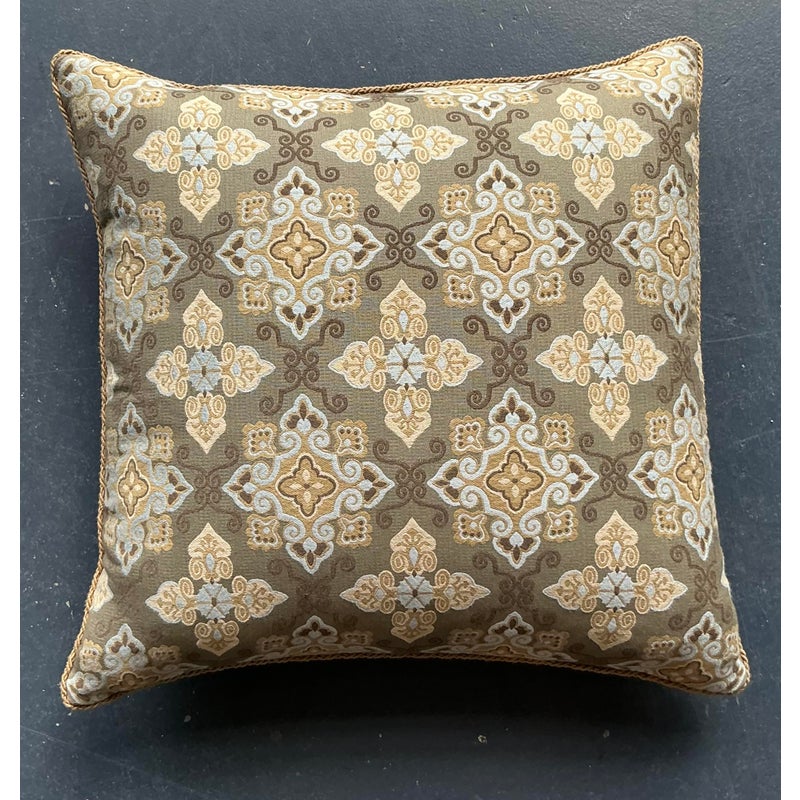 Vintage Boho Jacquard Throw Pillow - Top view