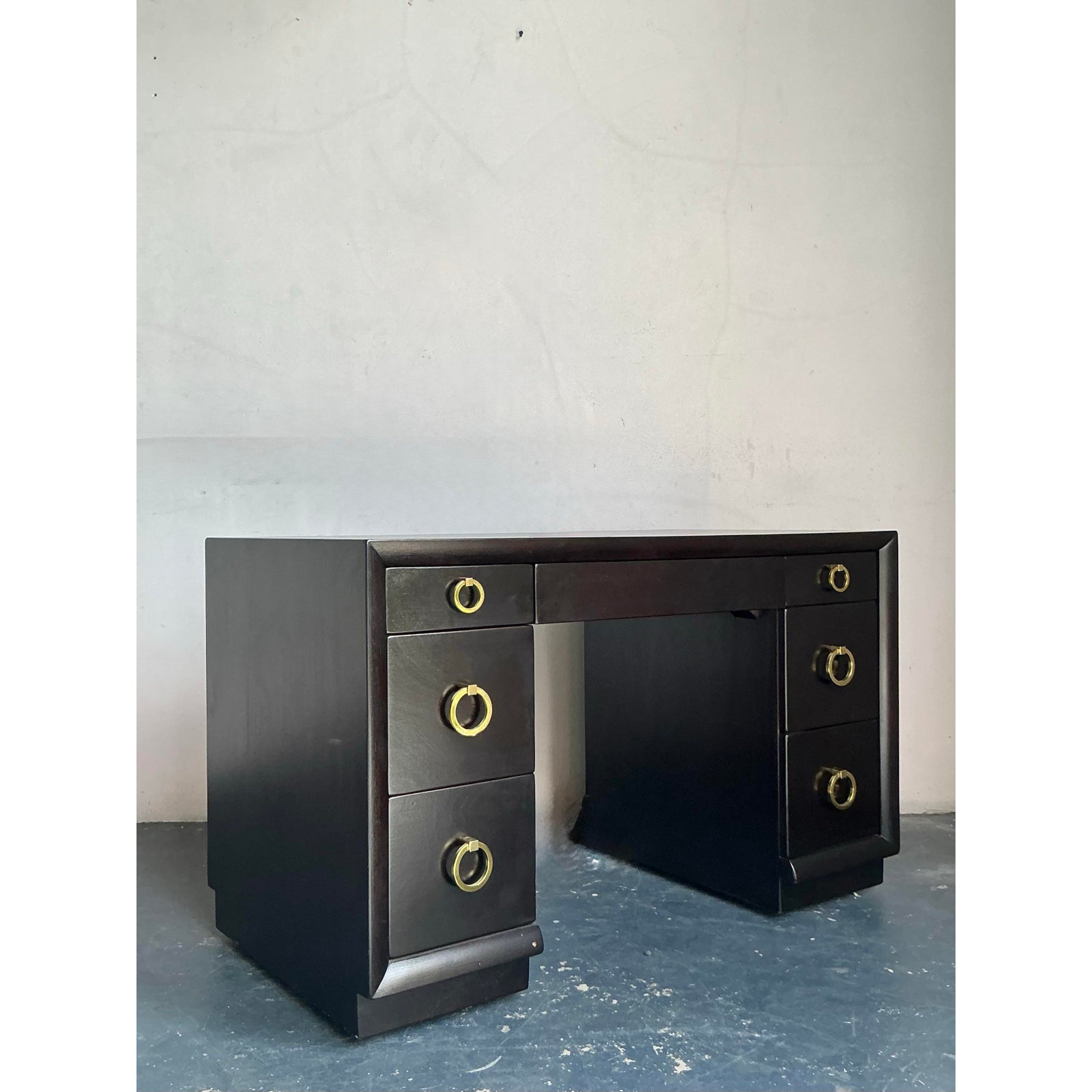 Vintage MCM Robsjohn Gibbings for Widdicomb Writing Desk - Back view