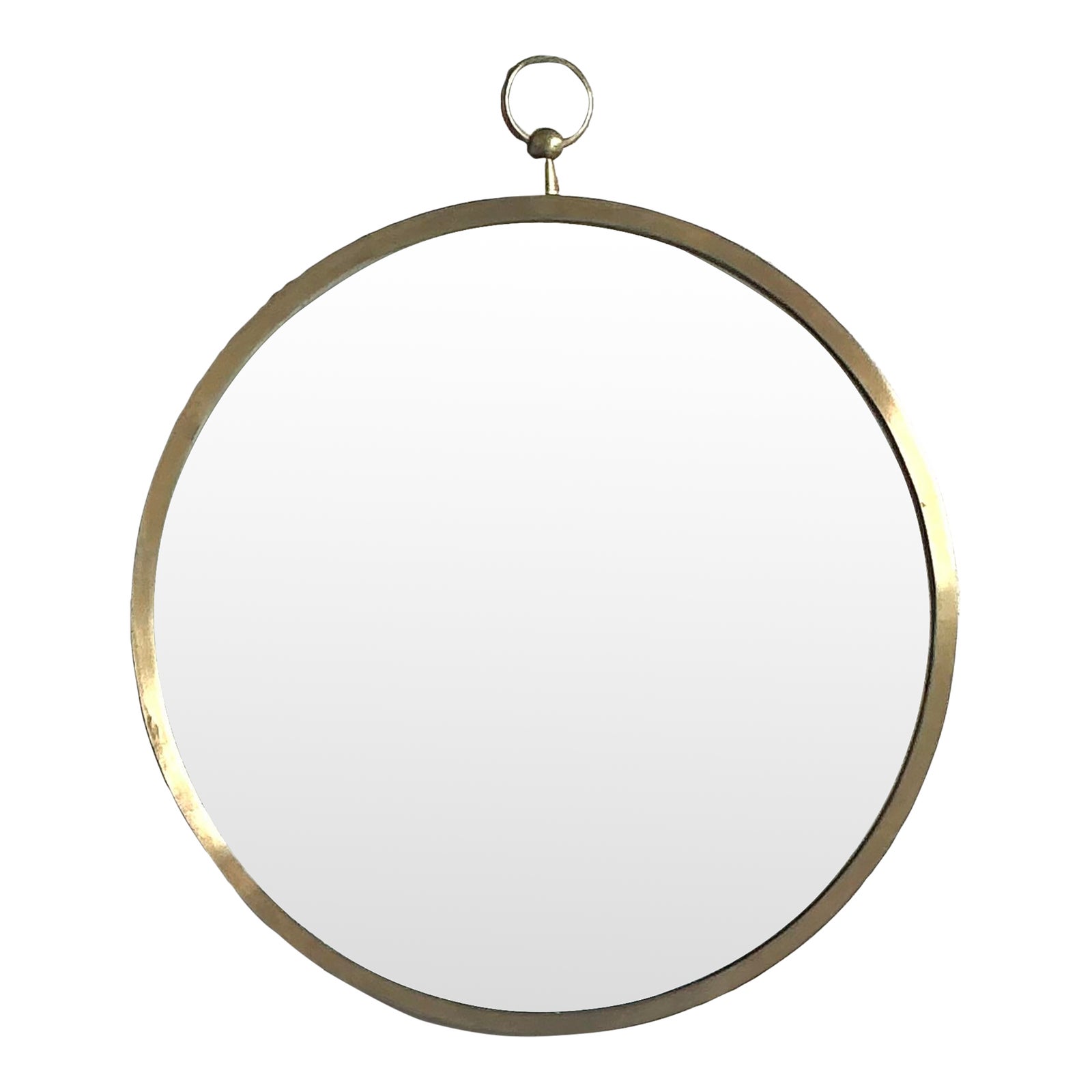 Vintage Italian Convex Circles Mirror After Fornasetti