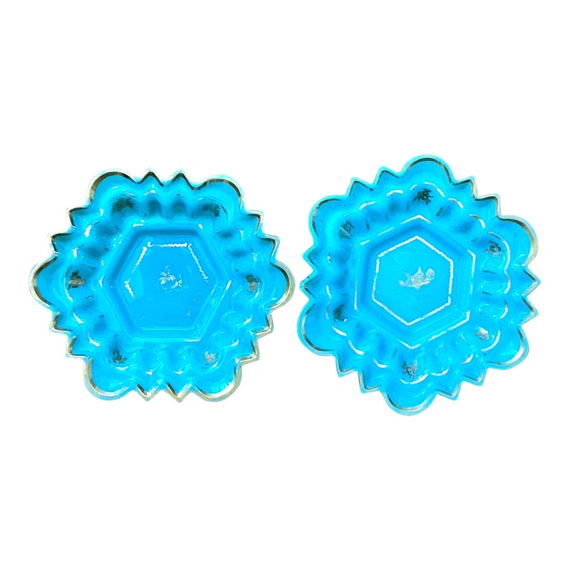 Vintage Boho Opaline Ring Dish - Set of 2