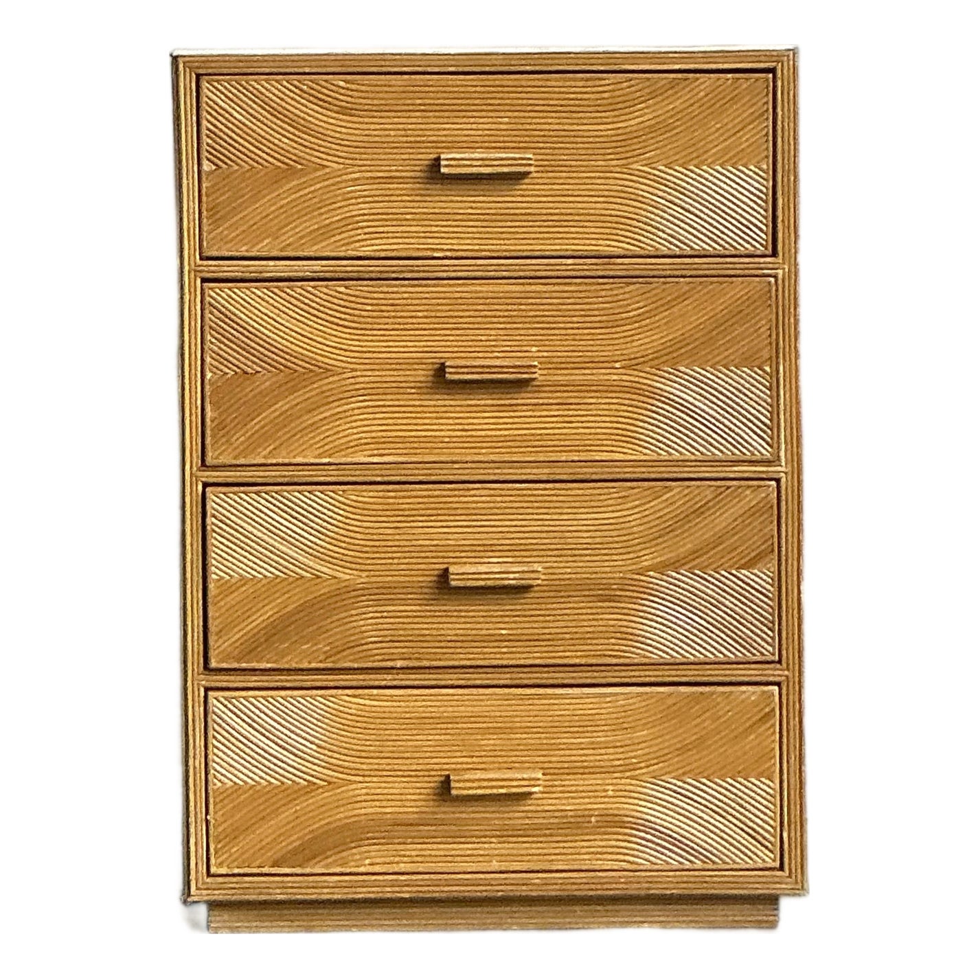 Vintage Boho Pencil Reed Chest of Drawers