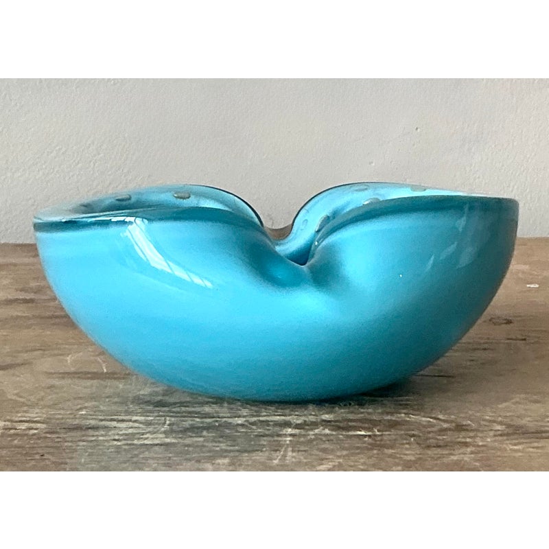 Vintage Italian Art Glass Bowl After Murano - Back view