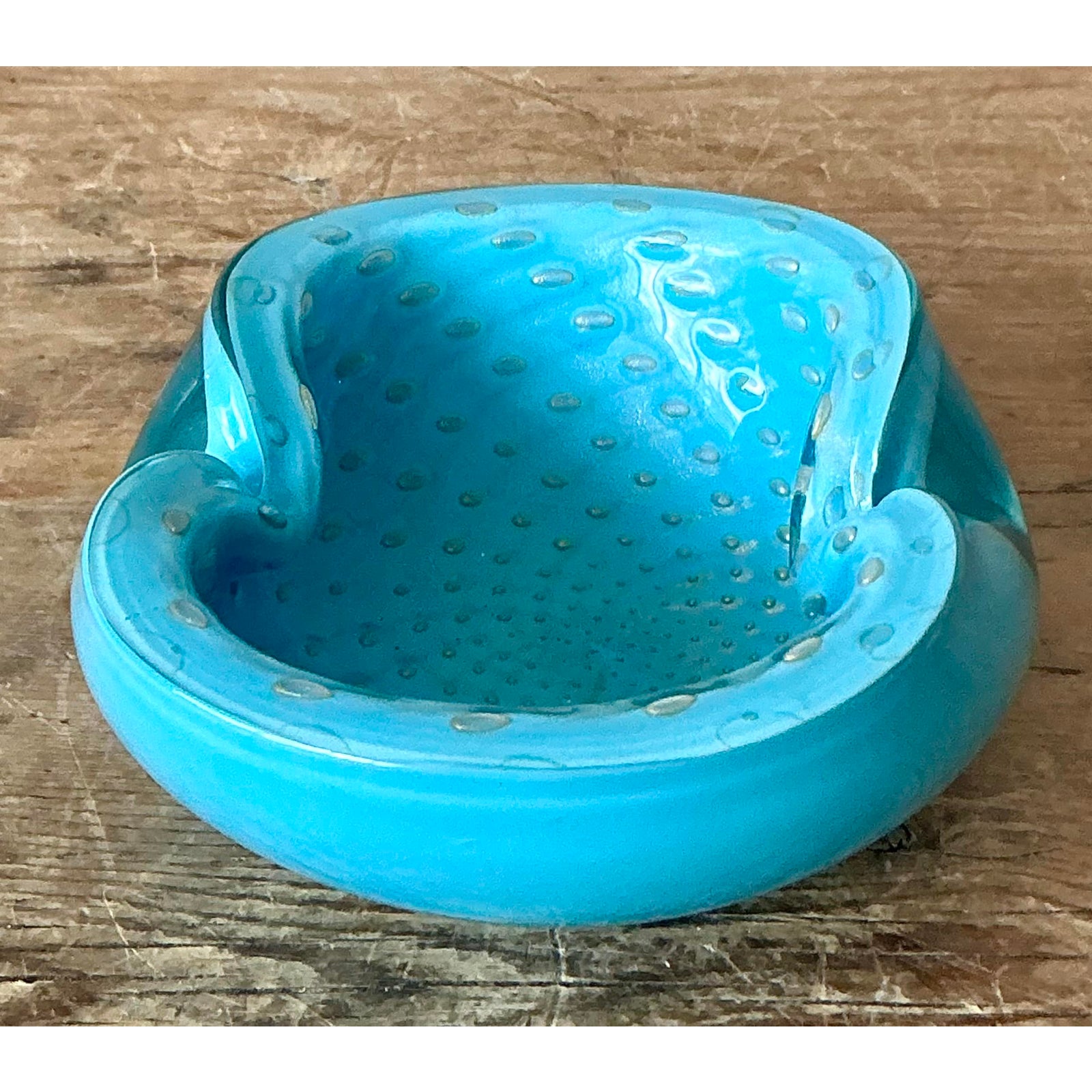 Vintage Italian Art Glass Bowl After Murano - Top view
