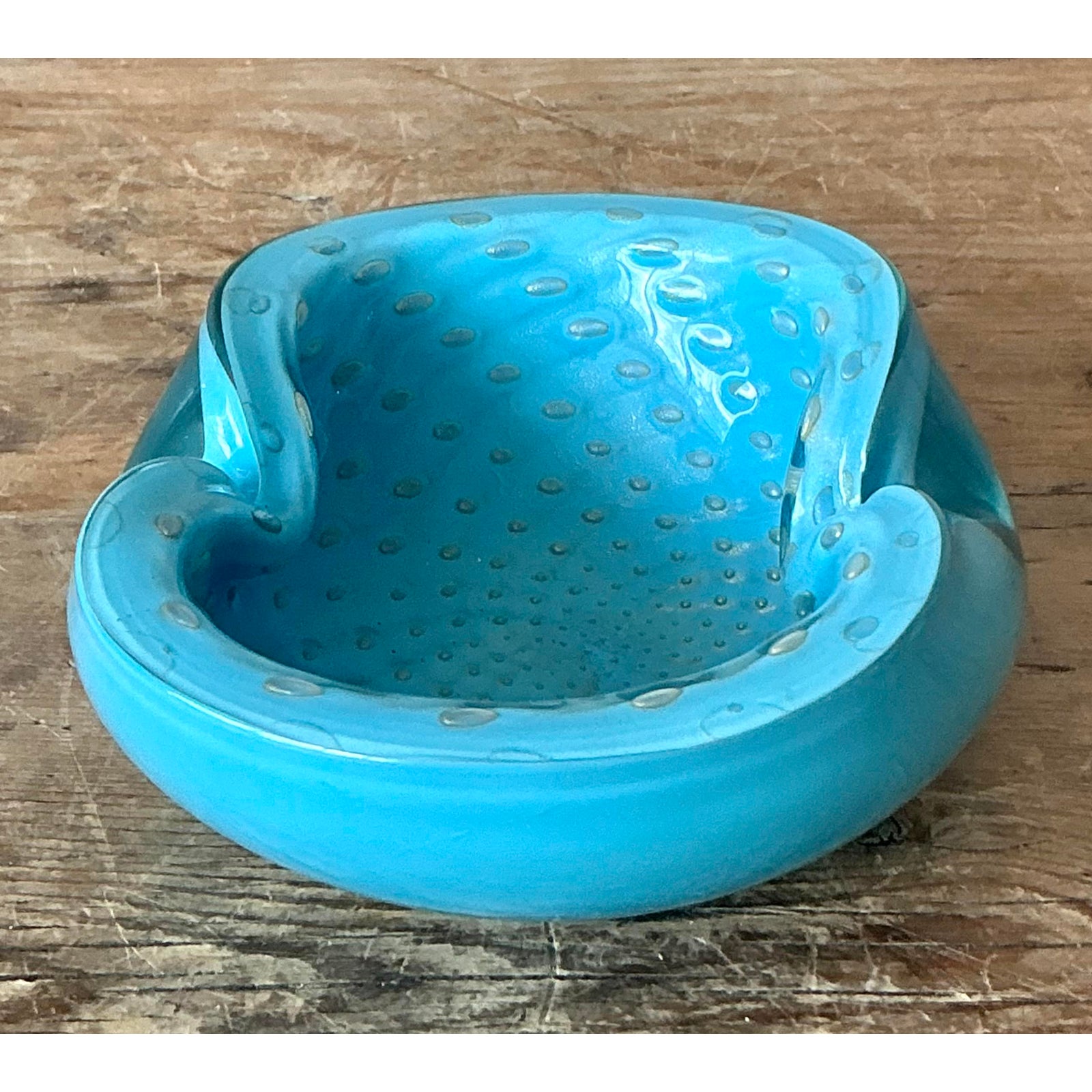 Vintage Italian Art Glass Bowl After Murano - Side view