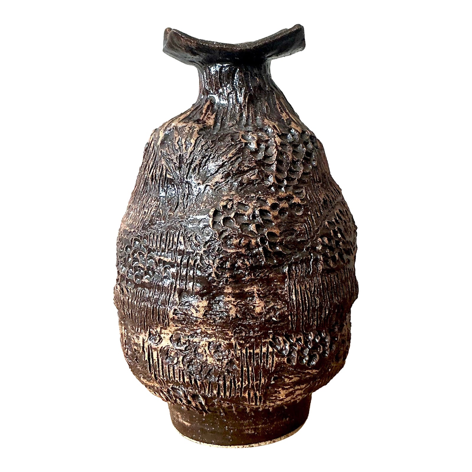 Vintage Boho Original Studio Pottery Vase