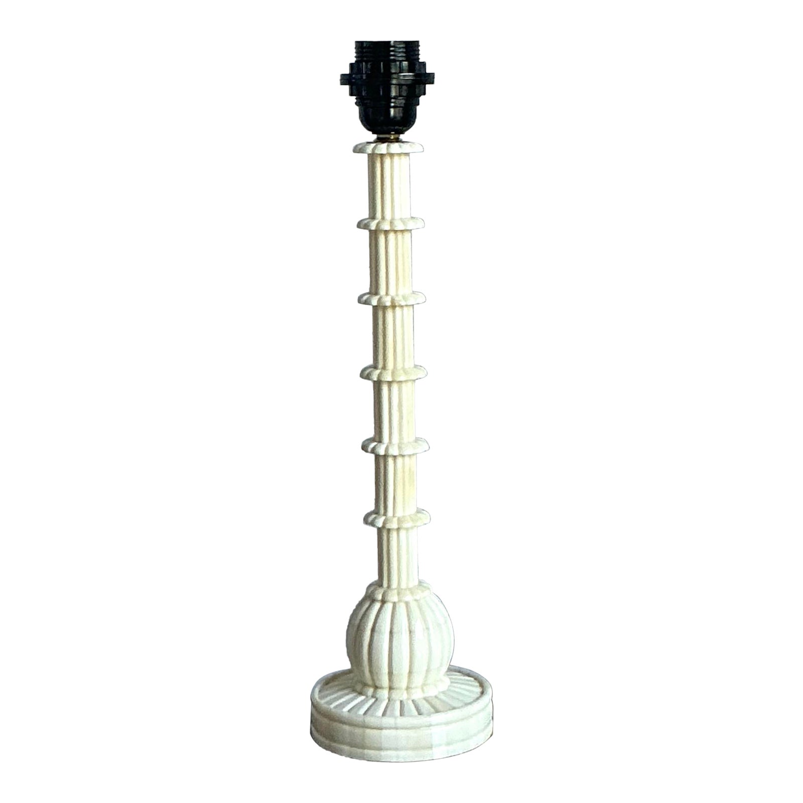 Vintage Boho Bone Candlestick Lamp