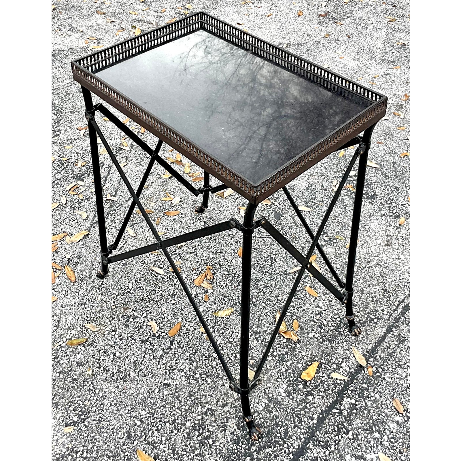 Vintage Regency Gallery Table - Side view