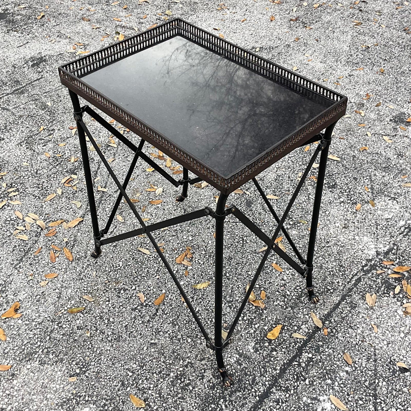 Vintage Regency Gallery Table - Back view