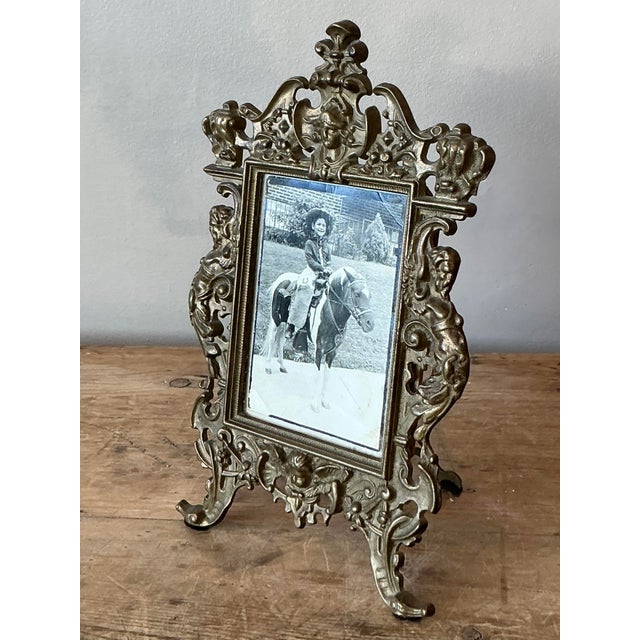 Vintage Boho Brass Gladiator Frame - Side view