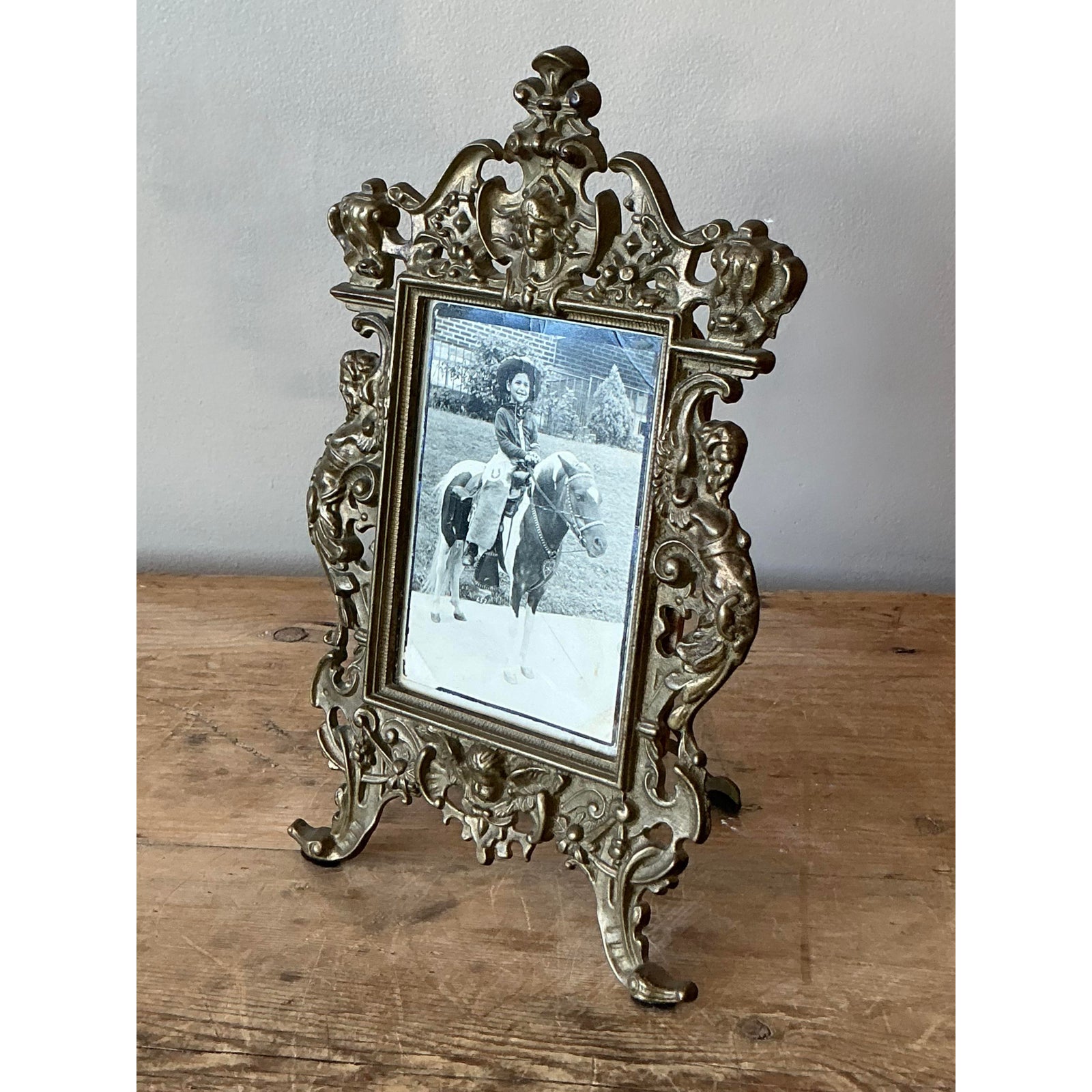 Vintage Boho Brass Gladiator Frame - Top view