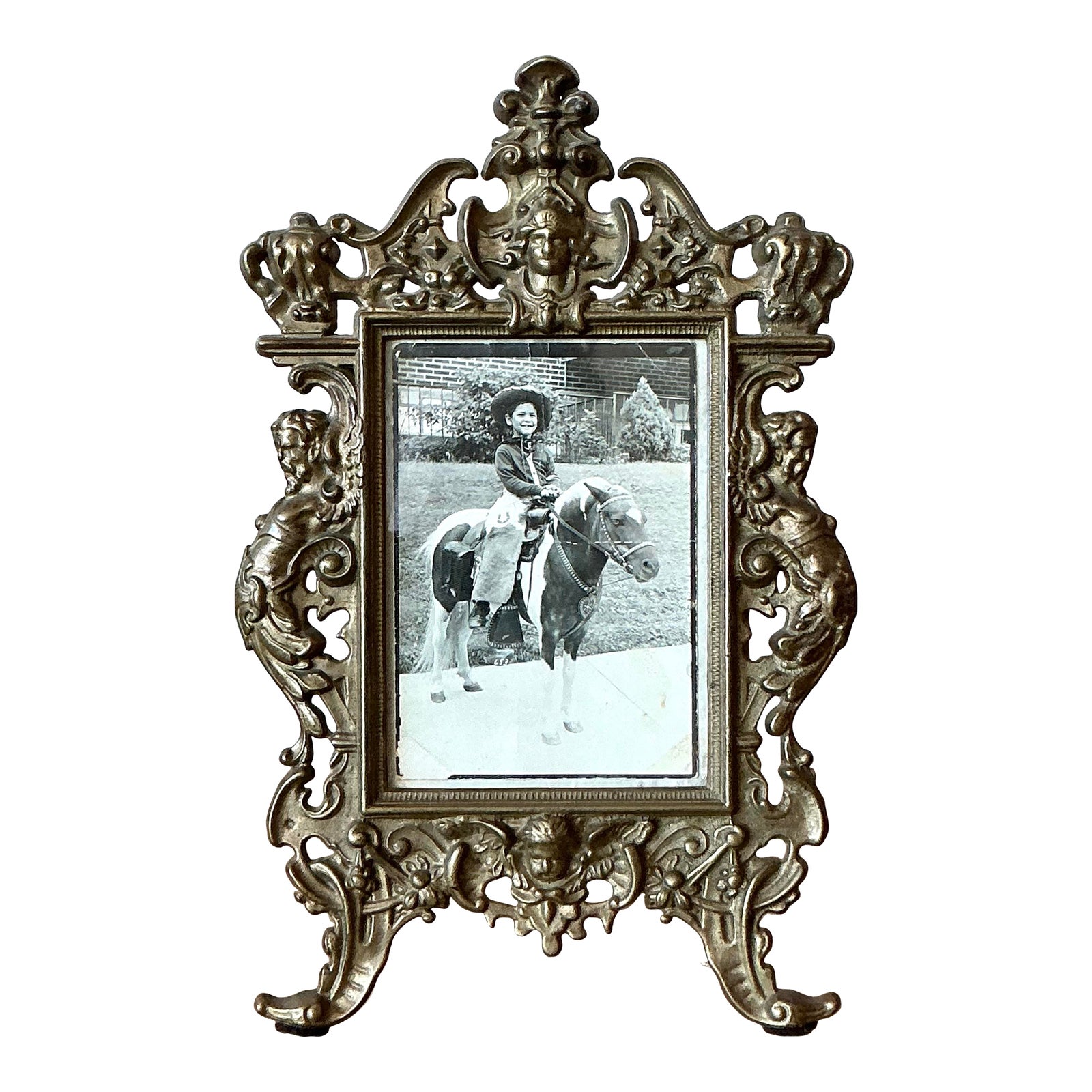 Vintage Boho Brass Gladiator Frame