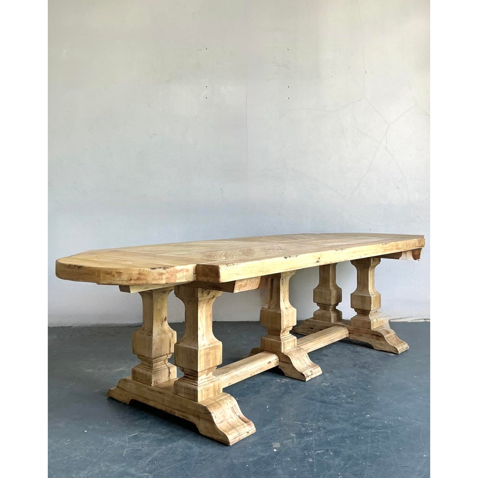 Vintage Boho French Refectory Table - Detail view