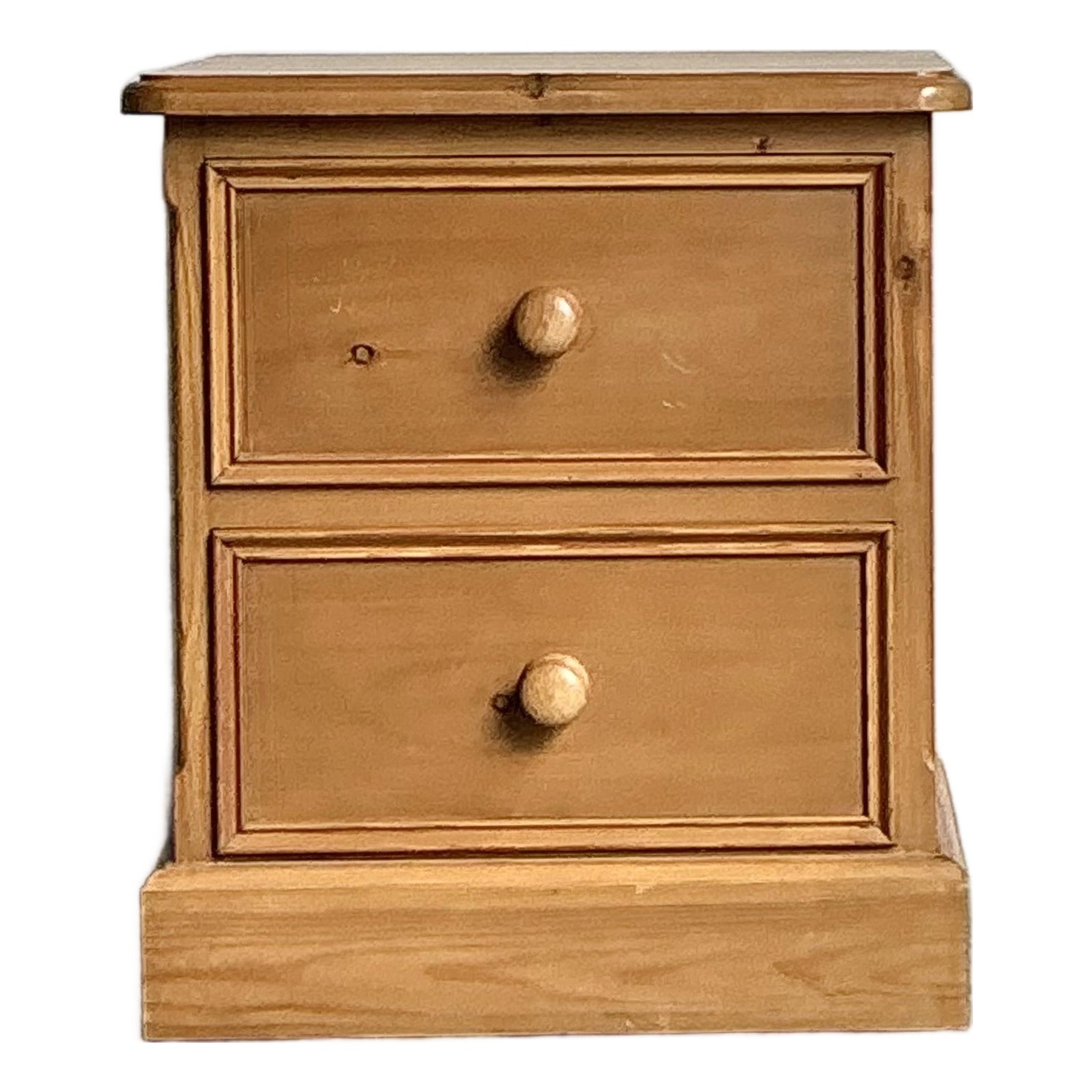 Vintage Boho Knotty Pine Nightstand