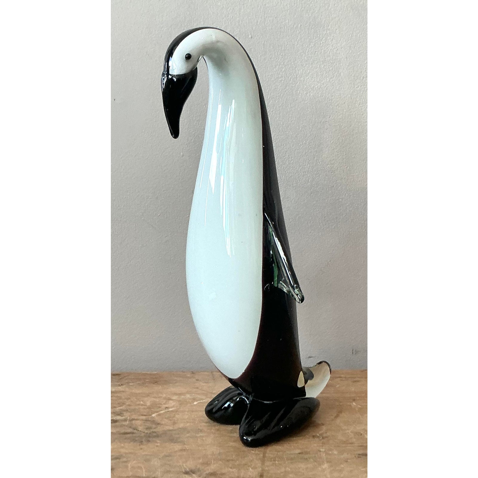 Vintage Italian Art Glass Penguin - Detail view