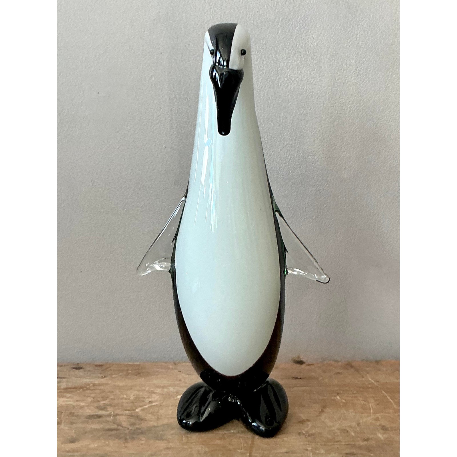 Vintage Italian Art Glass Penguin - Top view