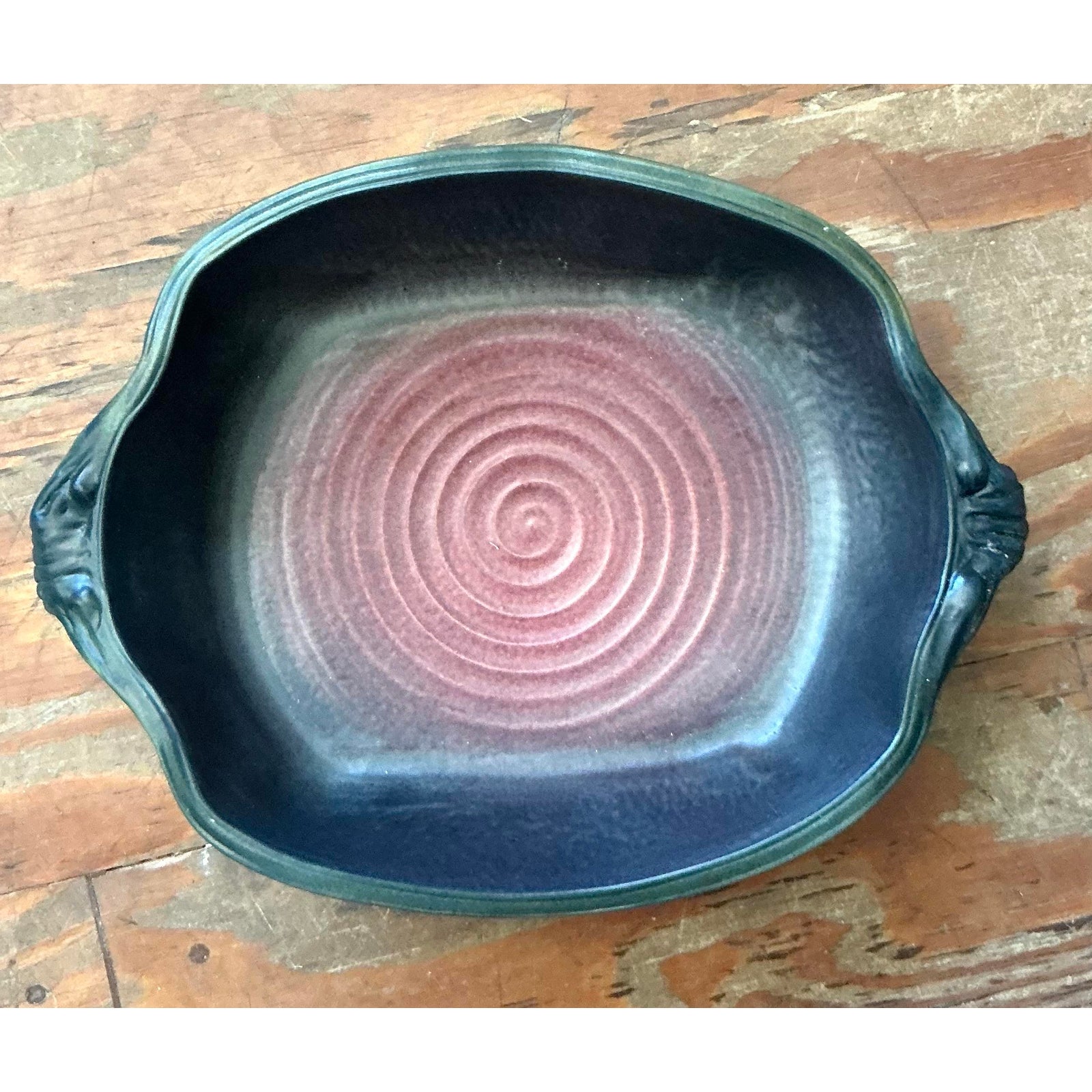 Vintage Boho Studio Pottery Bowl - Detail view