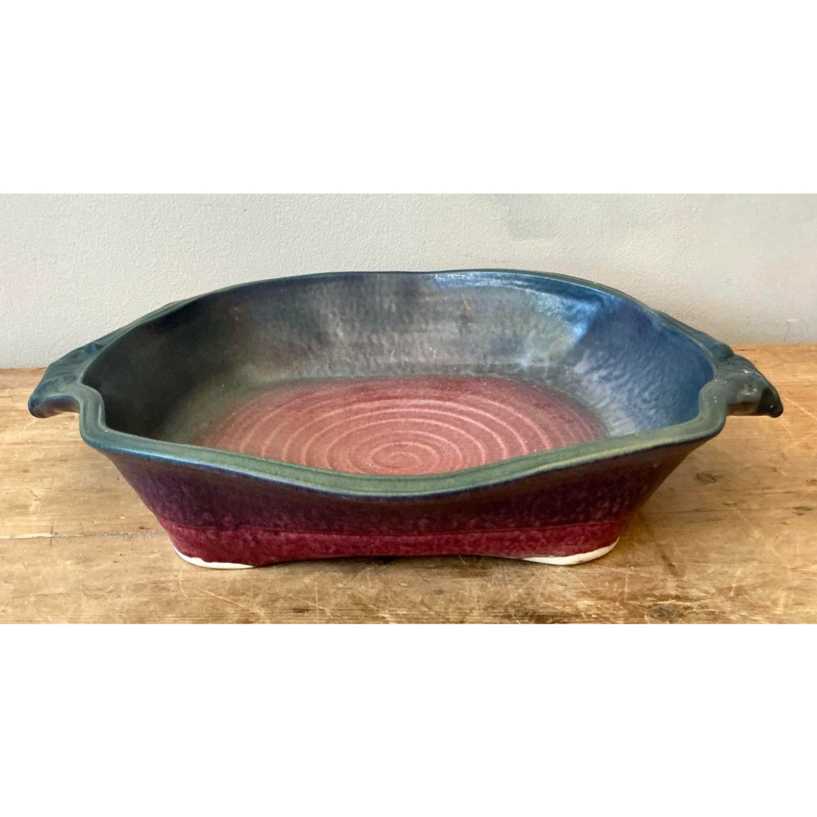 Vintage Boho Studio Pottery Bowl - Back view