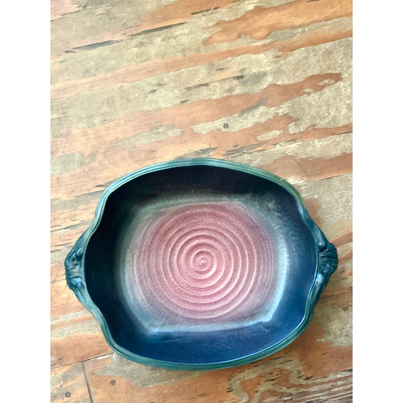 Vintage Boho Studio Pottery Bowl - Top view
