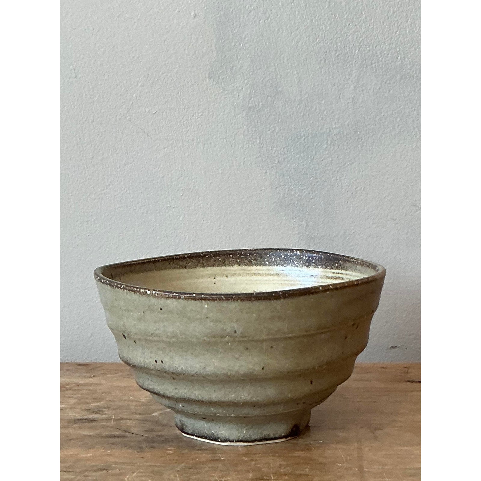 Vintage Boho Studio Pottery Bowl - Back view