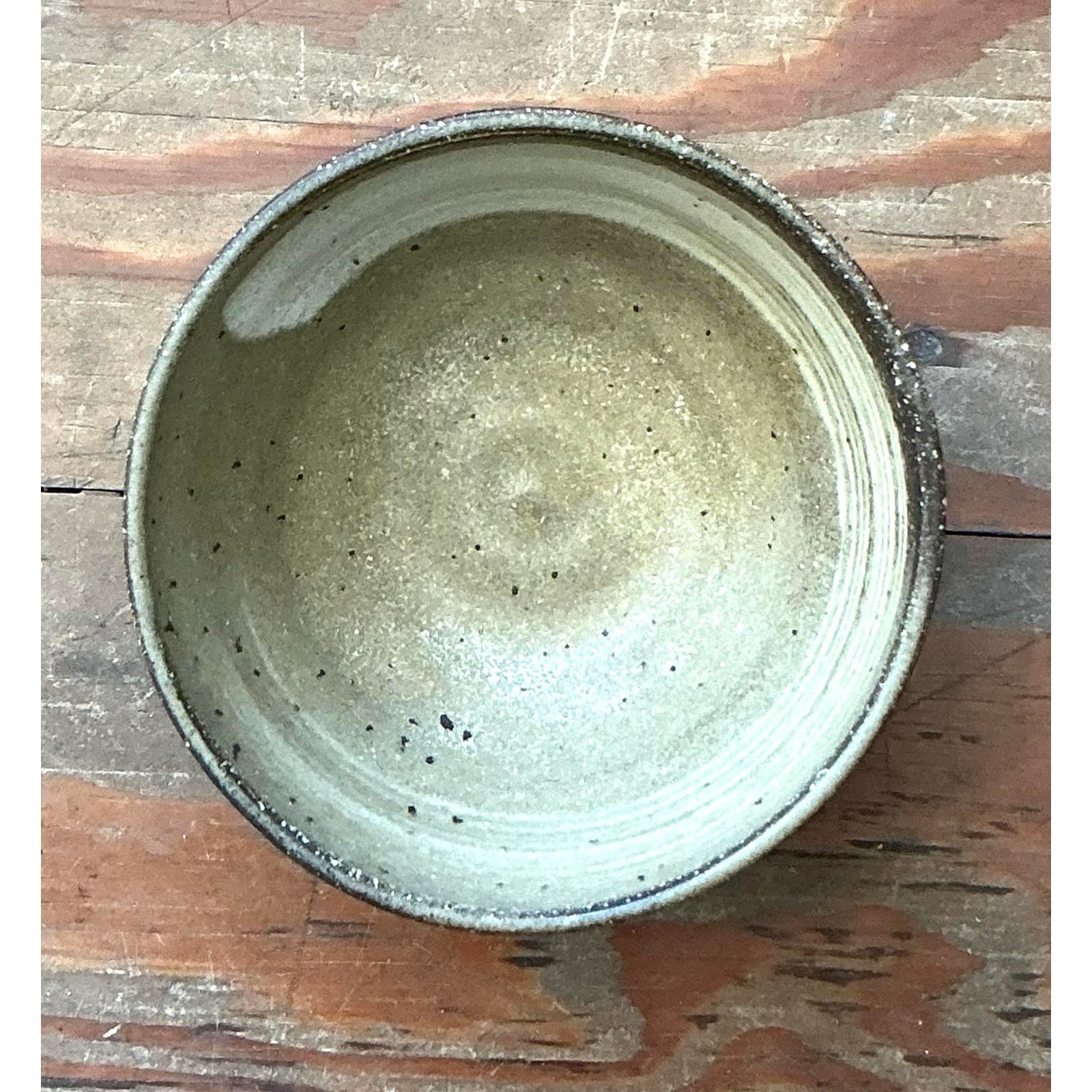 Vintage Boho Studio Pottery Bowl - Top view